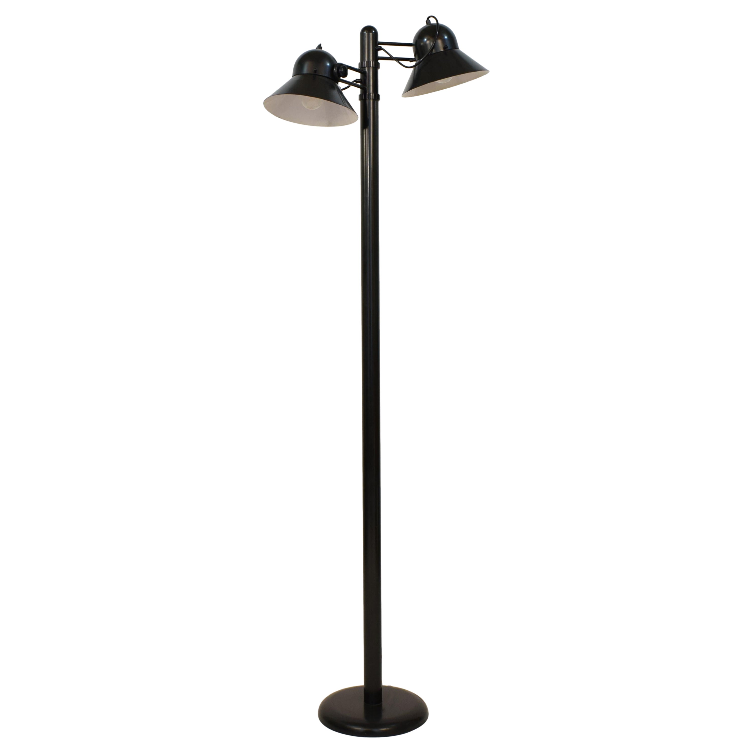 Lampadaire du milieu du siècle par Gae Aulenti pour Stilnovo en vert foncé, circa 1975 en vente