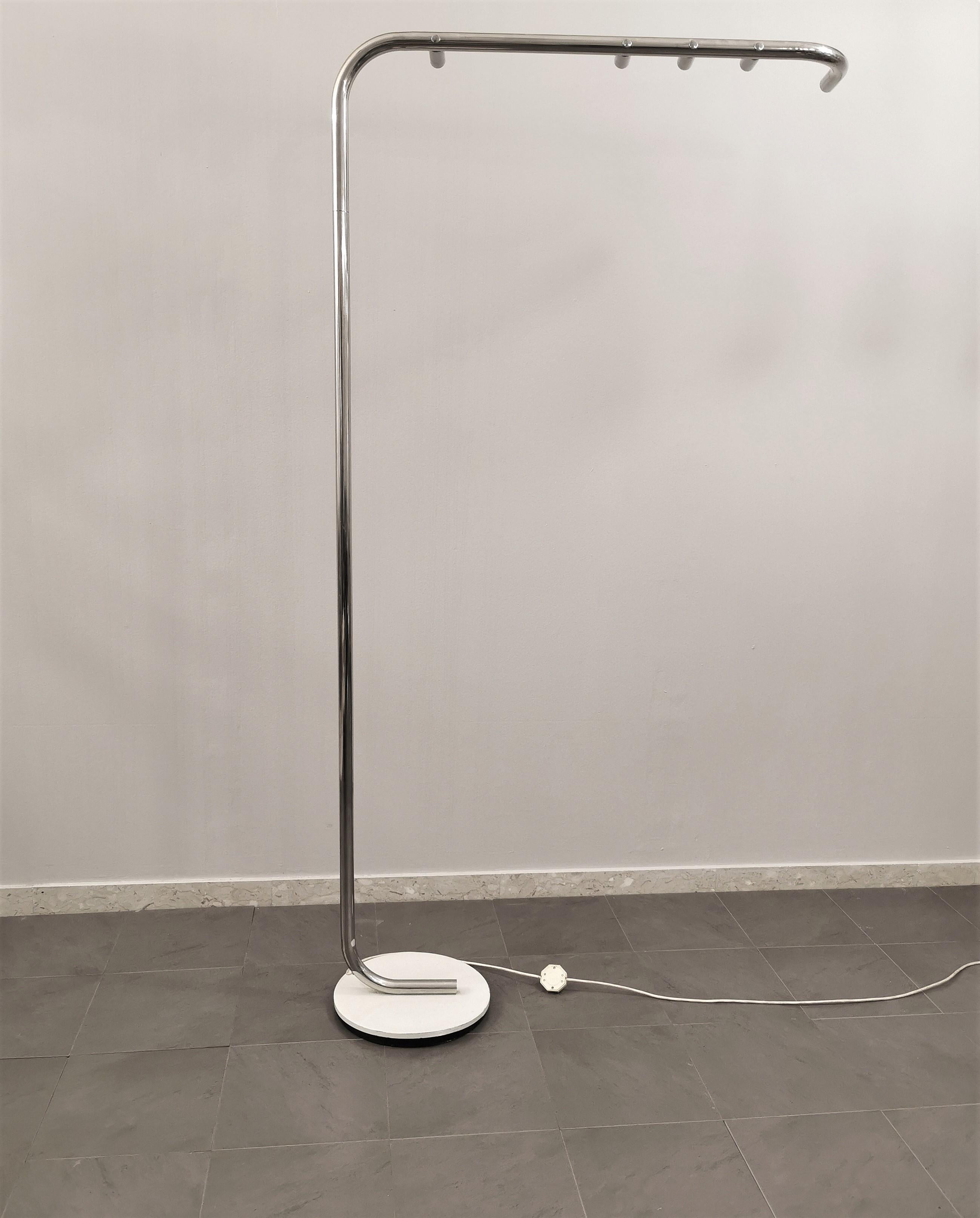 Floor Lamp Aluminum Metal Goffredo Reggiani Midcentury Italian Design 1970s For Sale 10