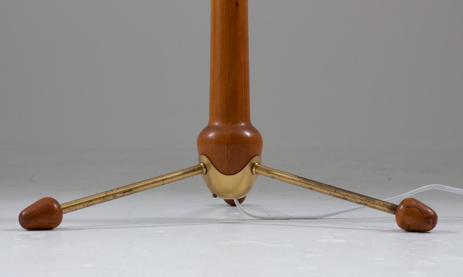 Midcentury Floor Lamp by Hans Bergström for Ateljé Lyktan, 1940s, Sweden In Good Condition In Karlstad, SE