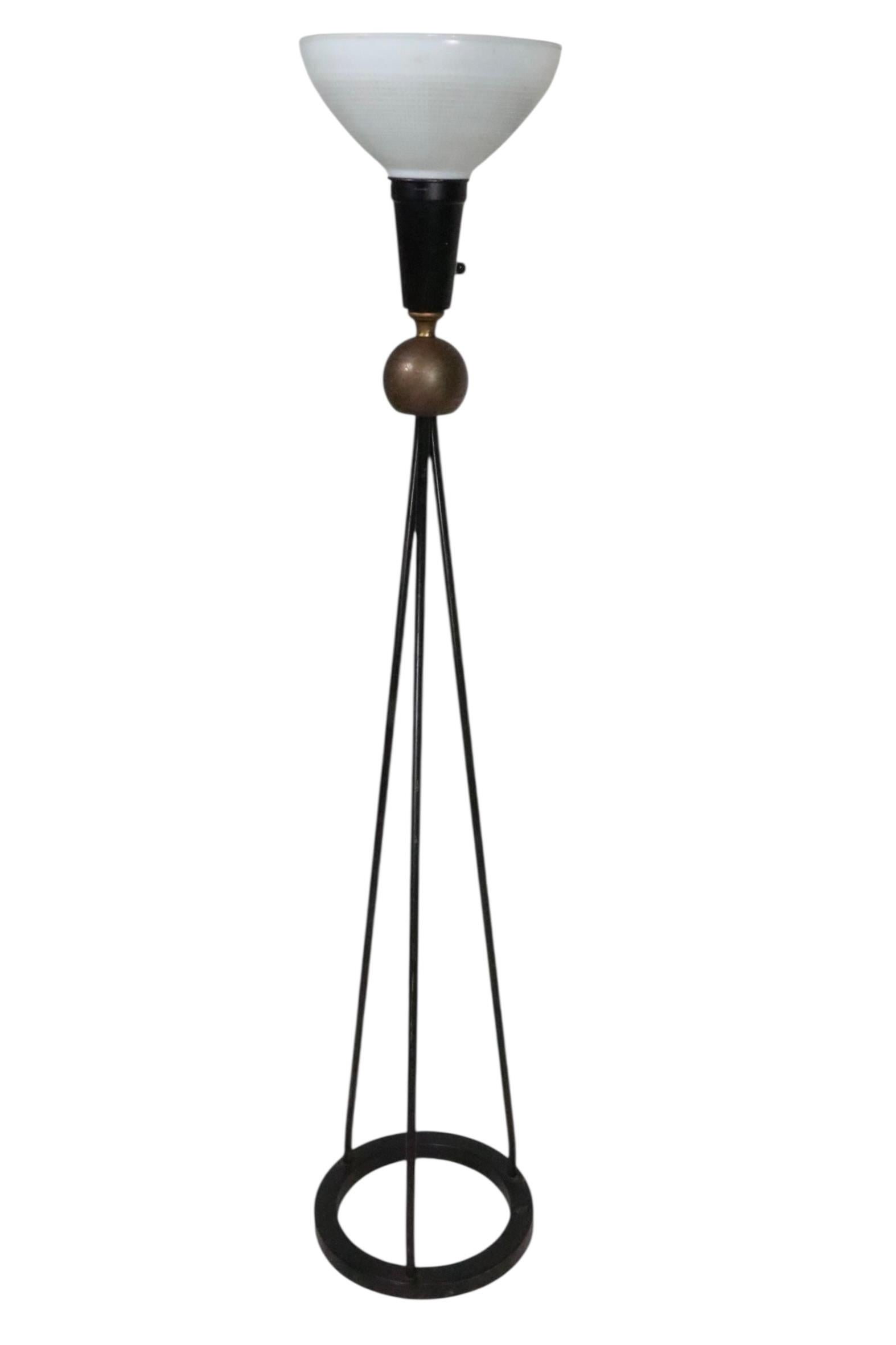 American Mid Century Floor Lamp by Robert Bulmore c. 1950's For Sale