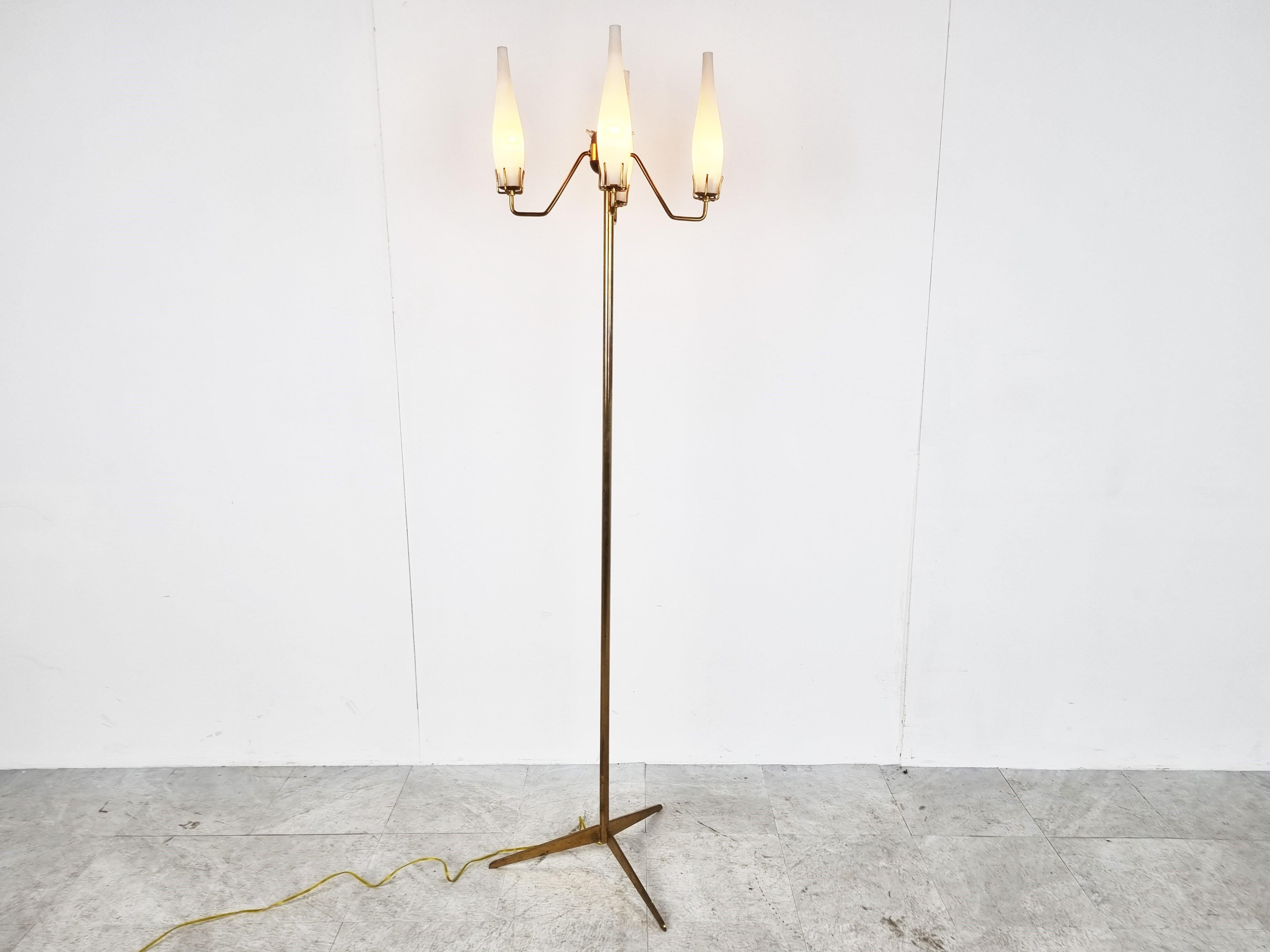 Mid-Century Modern Mid-Century Floor Lamp by Stilux Milano, 1950s For Sale