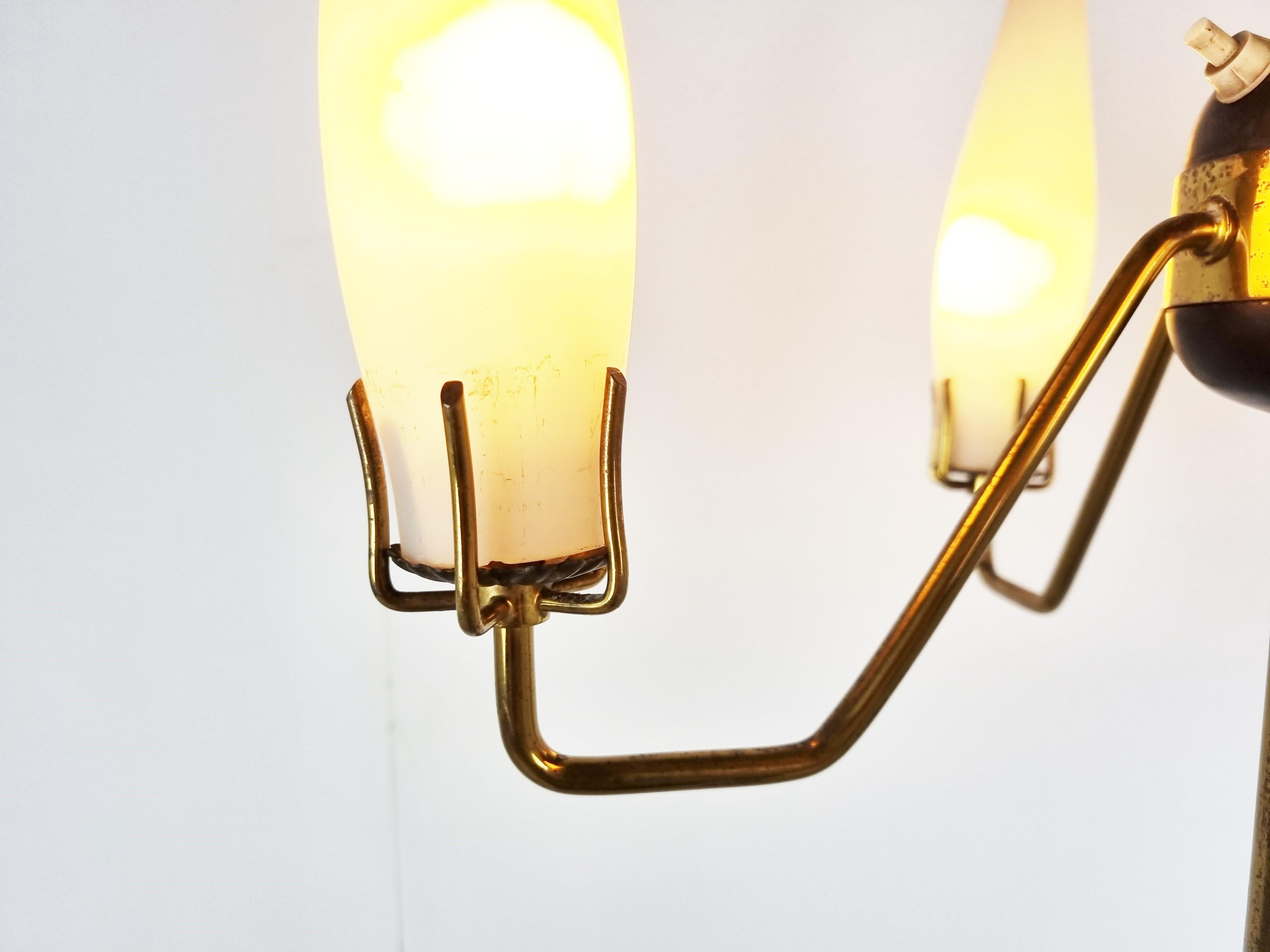 Brass Mid-Century Floor Lamp by Stilux Milano, 1950s For Sale
