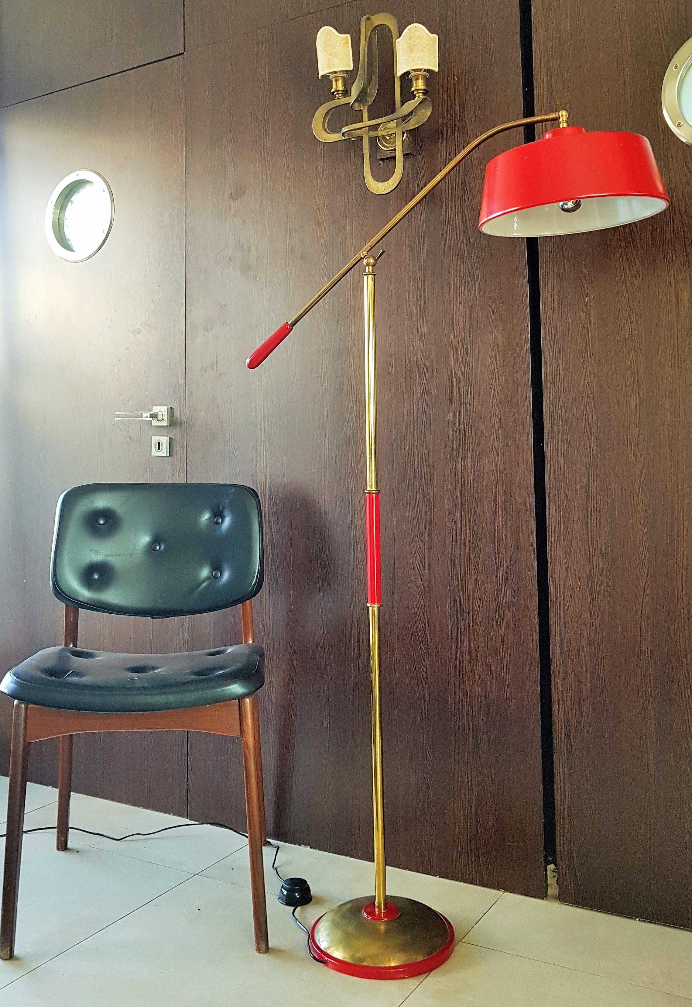 Italian Mid-Century Floor Lamp by Stilux Stilnovo, Italie, 1950