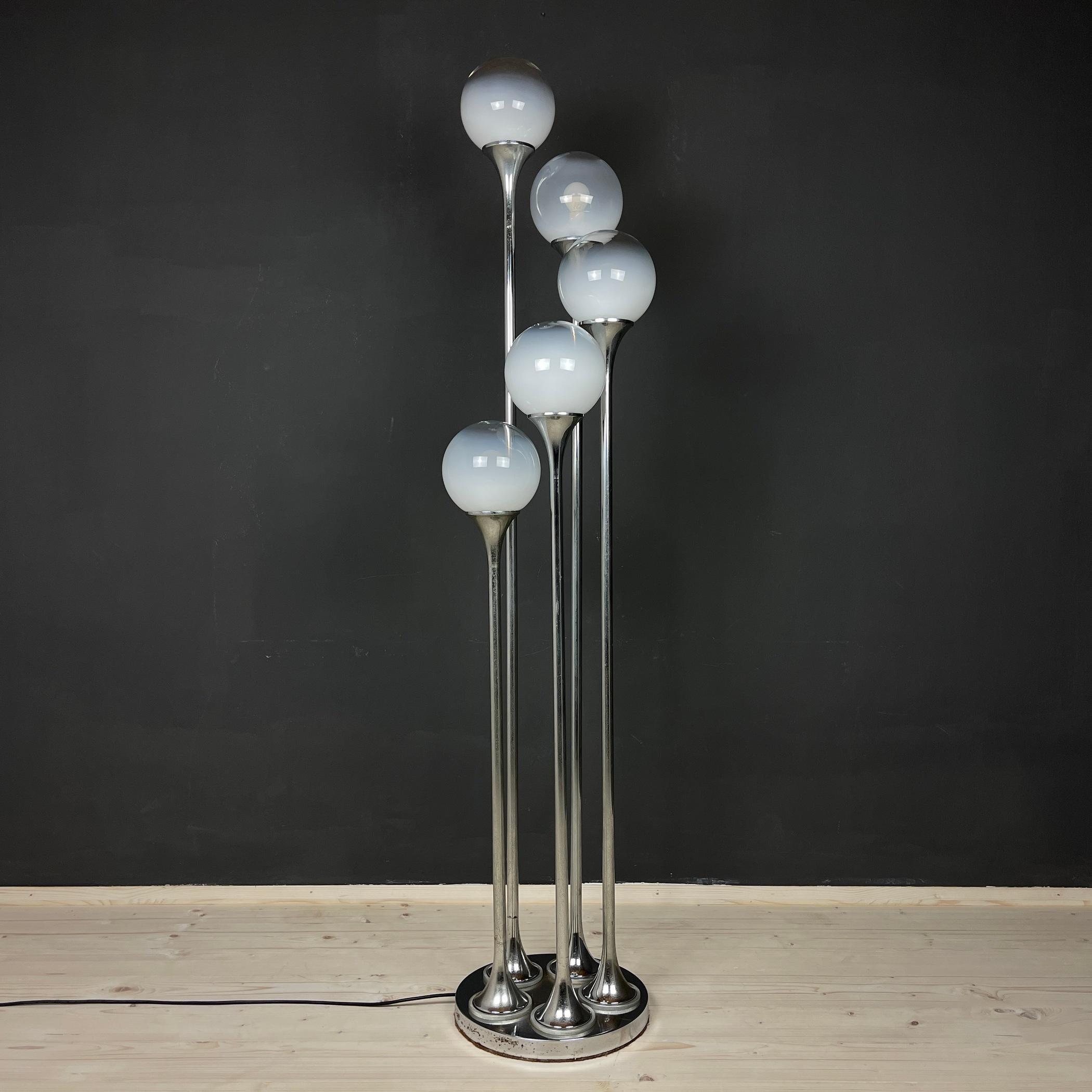 Mid-Century Modern Midcentury Floor Lamp by Targetti Sankey Italy 1960s For Sale