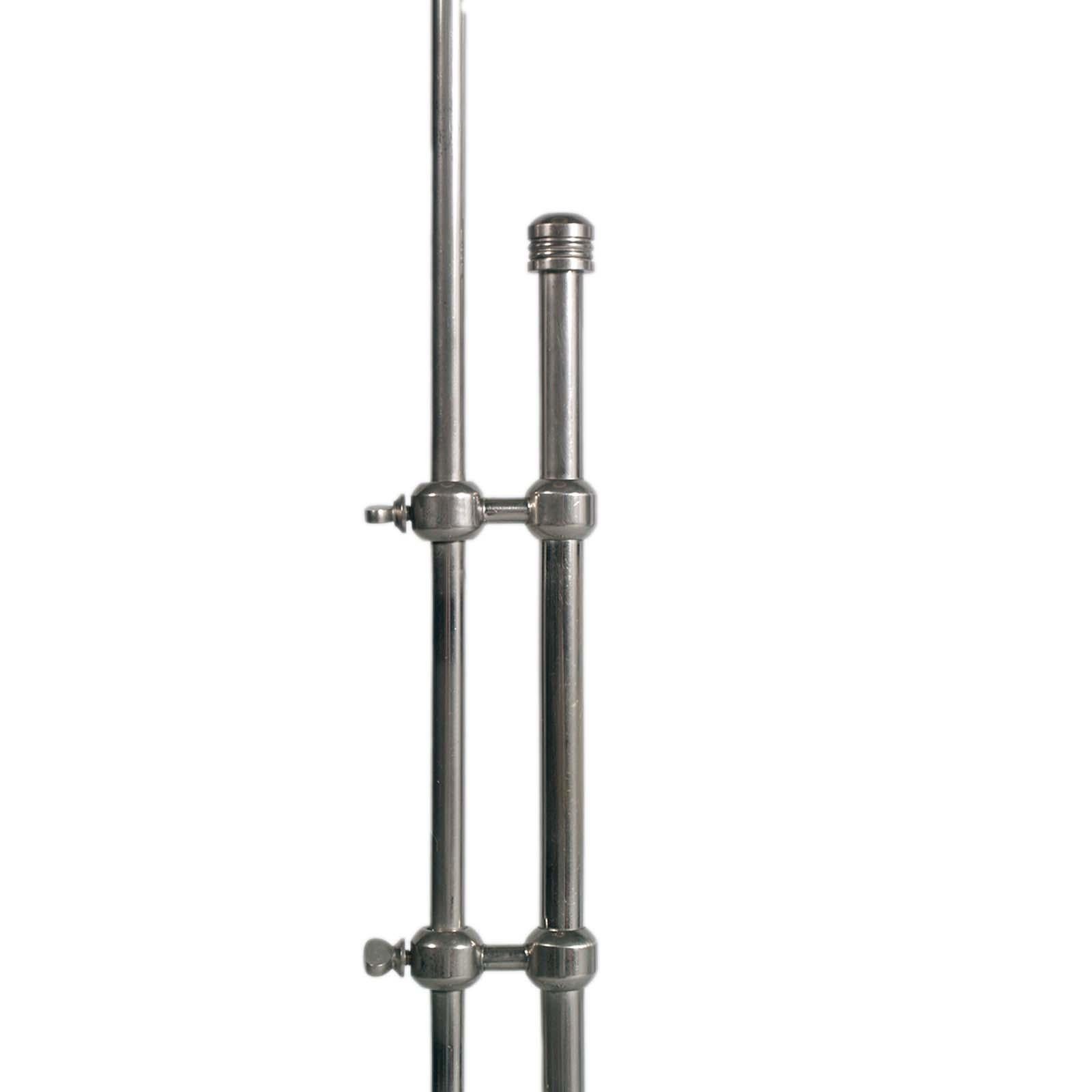 Galvanized Mid Century Floor Lamp by Tommaso Barbi for Bottega Gadda with adjustable height For Sale