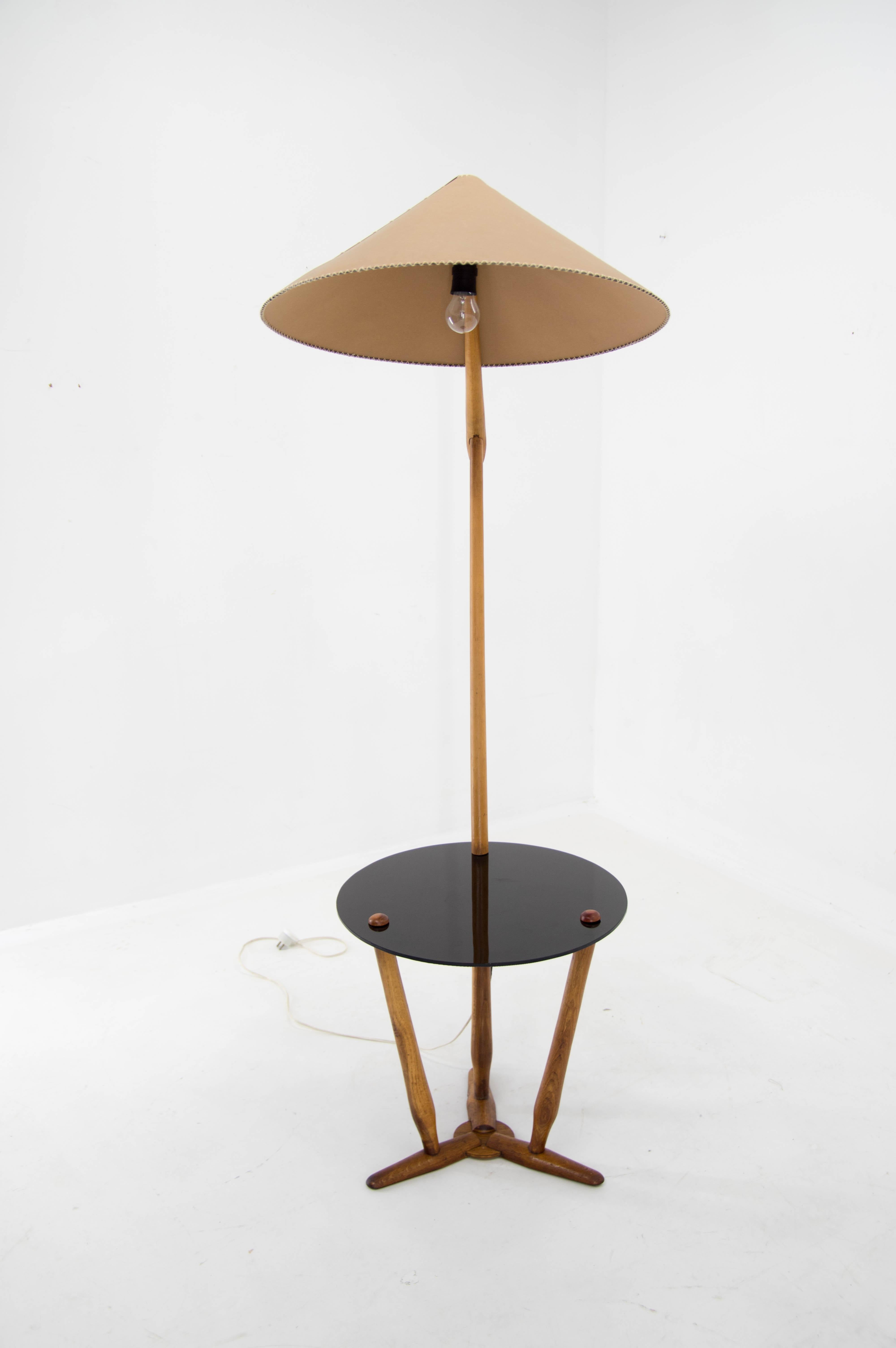 Mid-Century Floor Lamp by ULUV, 1950s, Restored For Sale 3