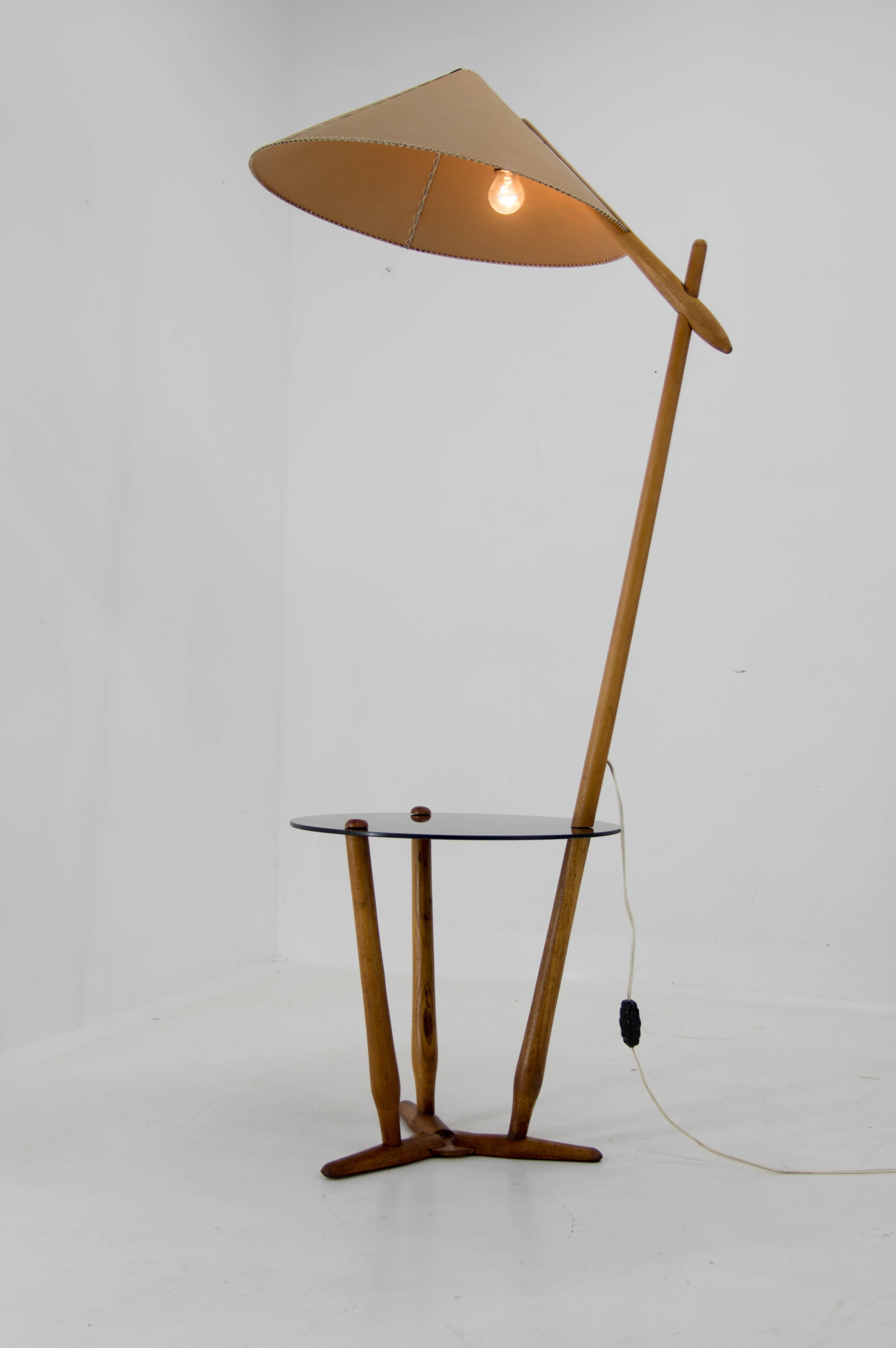 Mid-Century Modern Mid-Century Floor Lamp by ULUV, 1950s, Restored For Sale