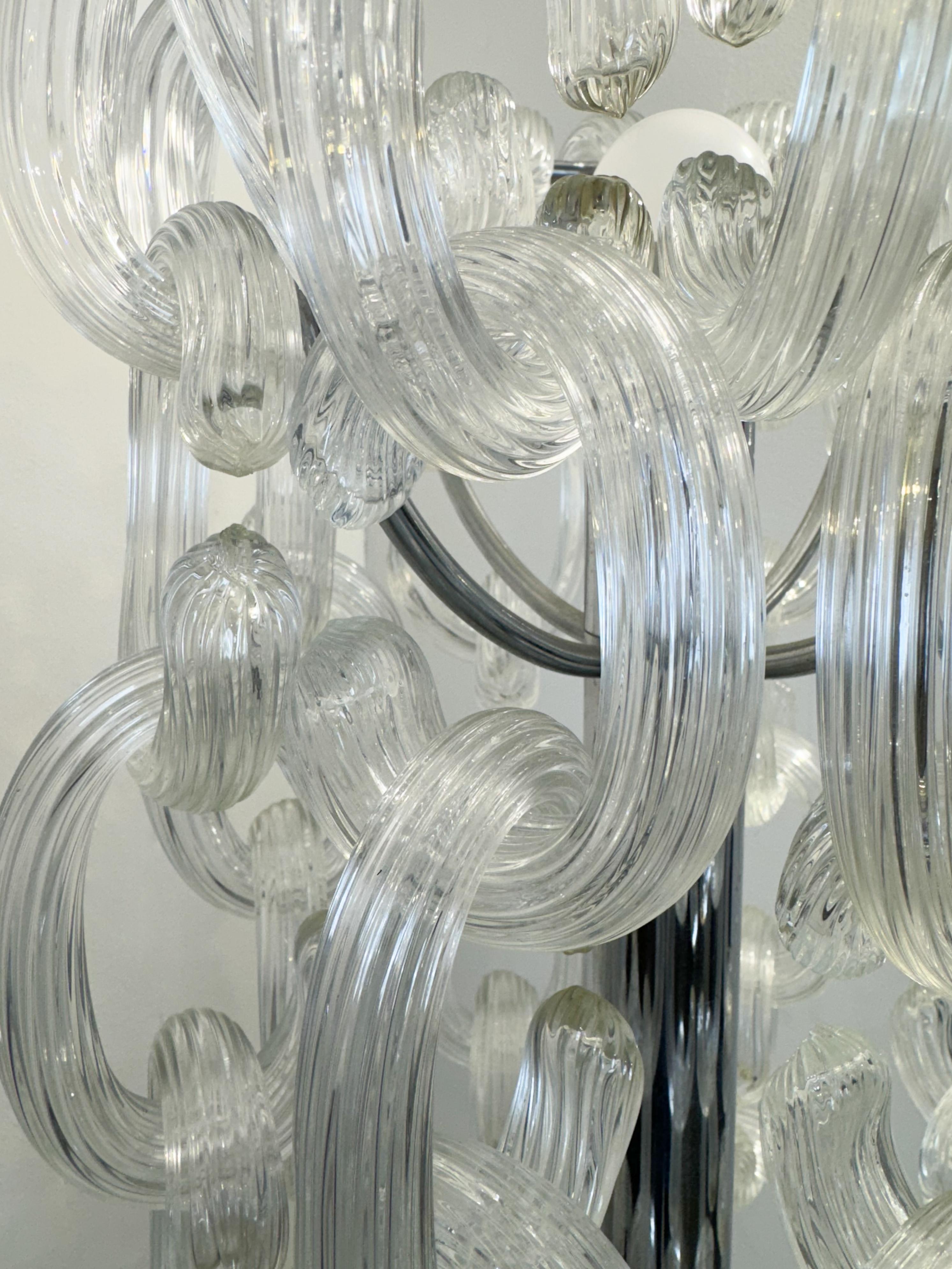 Stehlampe aus der Mitte des Jahrhunderts von Vistosi aus Glas, Italien, 1960er Jahre (Moderne der Mitte des Jahrhunderts) im Angebot