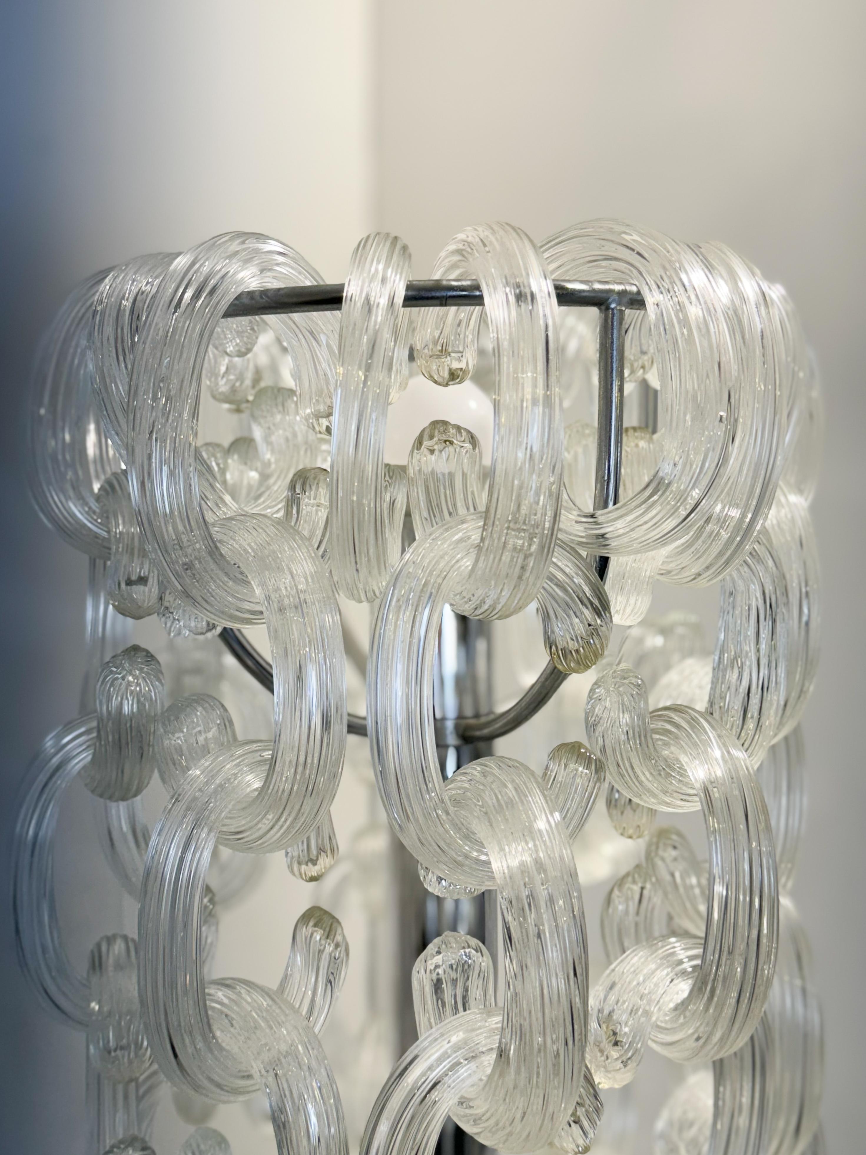 Stehlampe aus der Mitte des Jahrhunderts von Vistosi aus Glas, Italien, 1960er Jahre im Zustand „Gut“ im Angebot in Brussels, BE