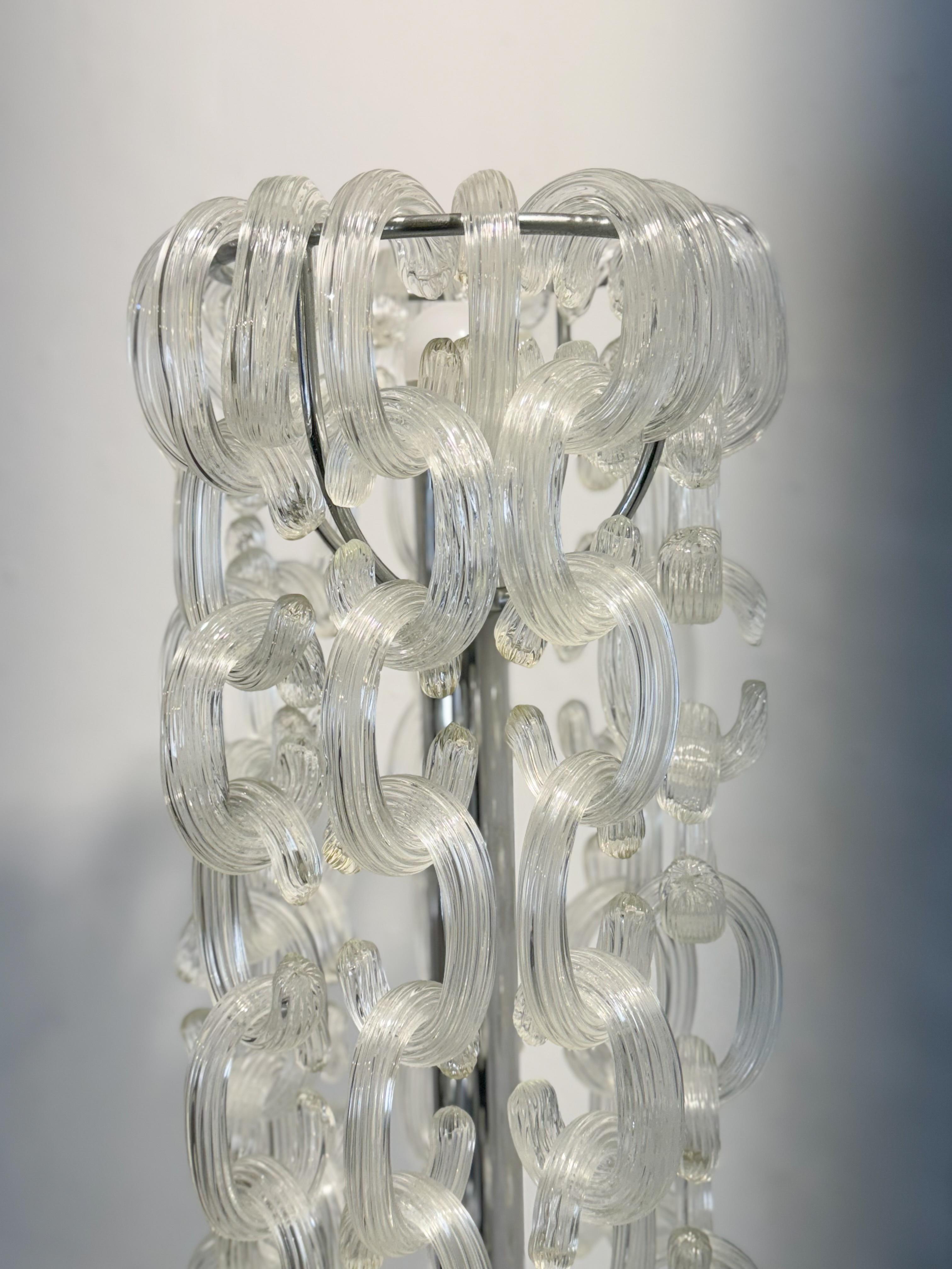 Mid-20th Century Mid-Century Floor Lamp by Vistosi in Glass, Italy, 1960s For Sale