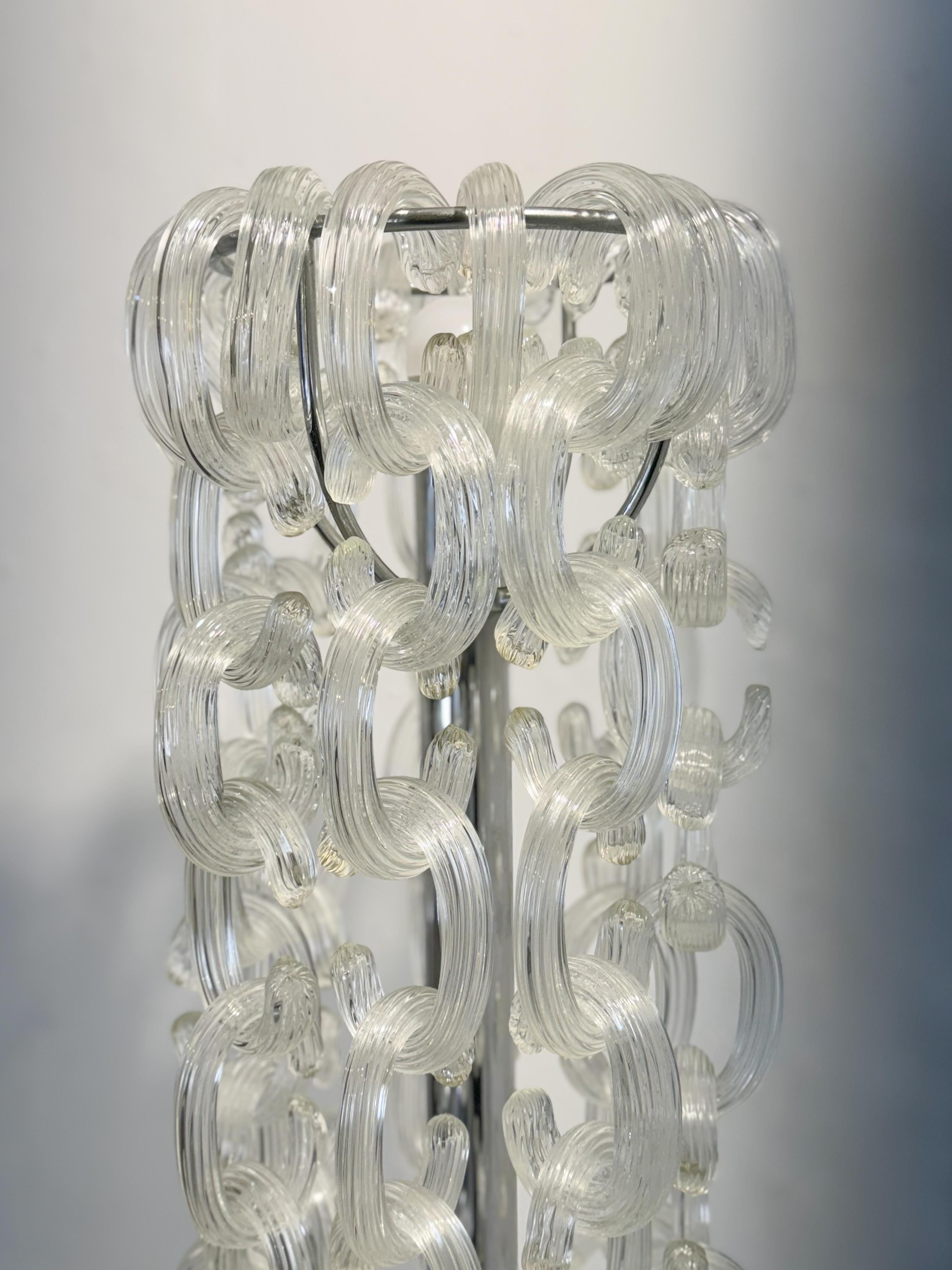 Mid-Century Floor Lamp by Vistosi in Glass, Italy, 1960s For Sale 1
