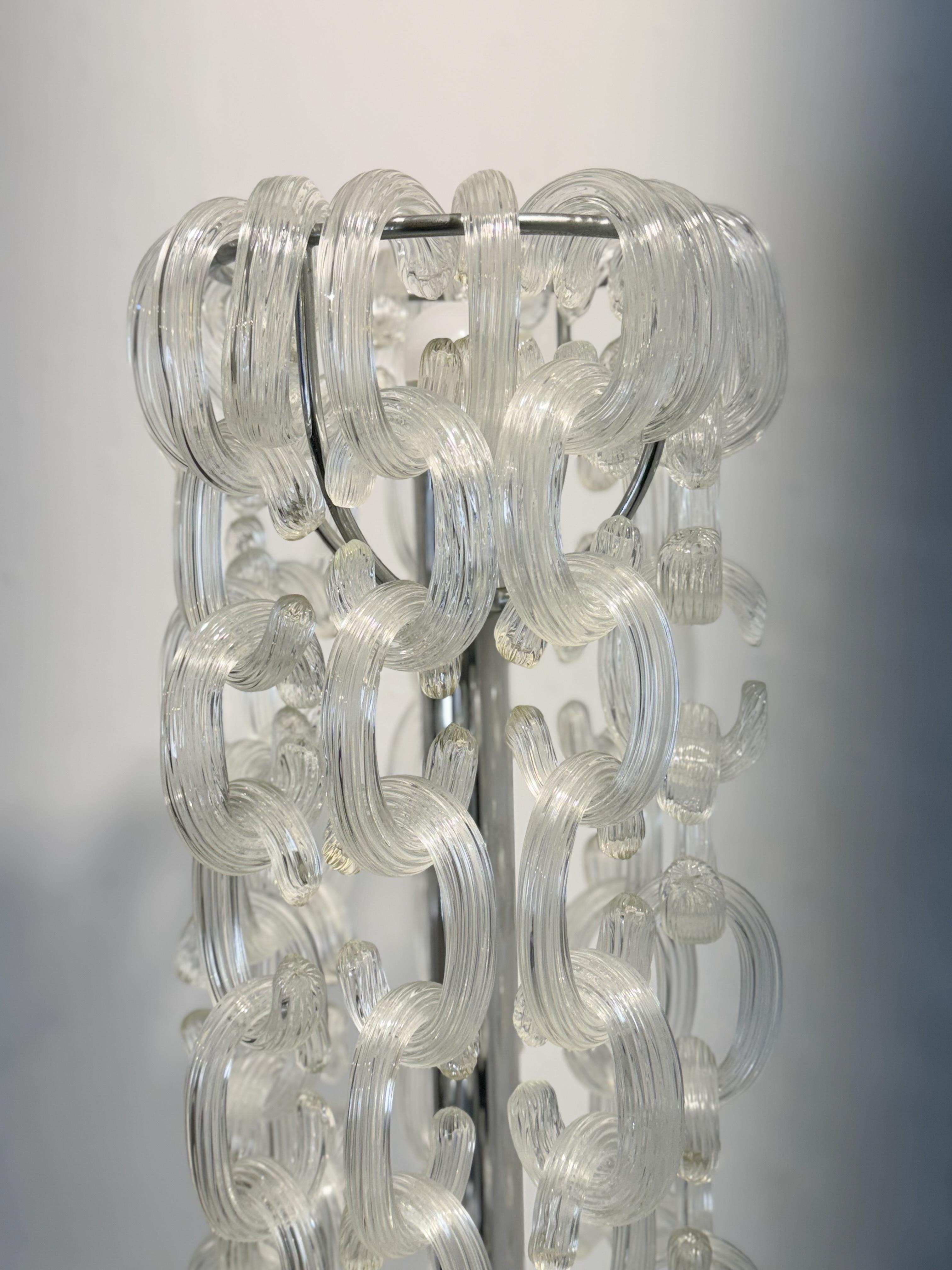 Mid-Century Floor Lamp by Vistosi in Glass, Italy, 1960s For Sale 2