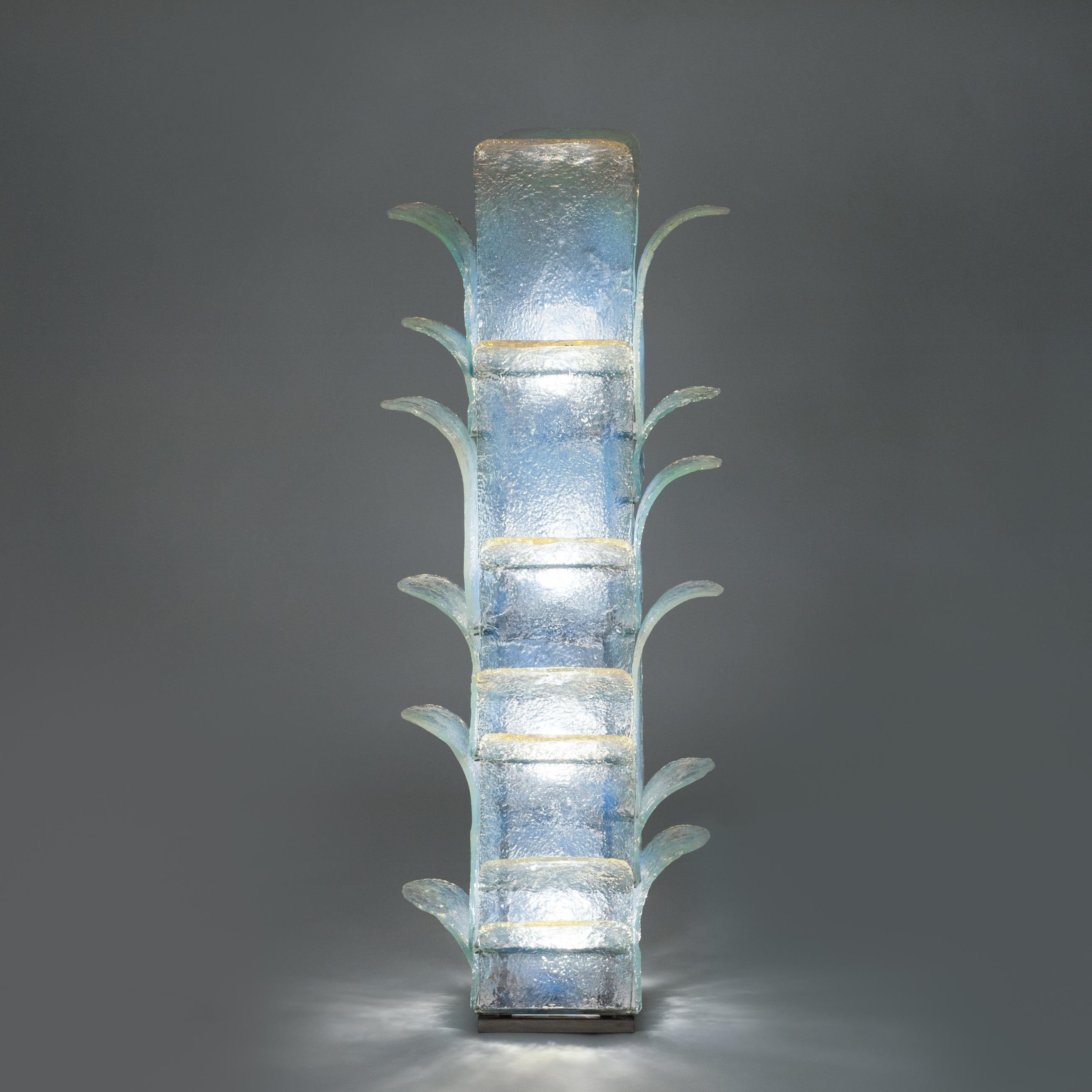 Mid-Century Modern Midcentury Cactus Floor Lamp by Carlo Nason for Mazzega Opalescent Glass 1960s