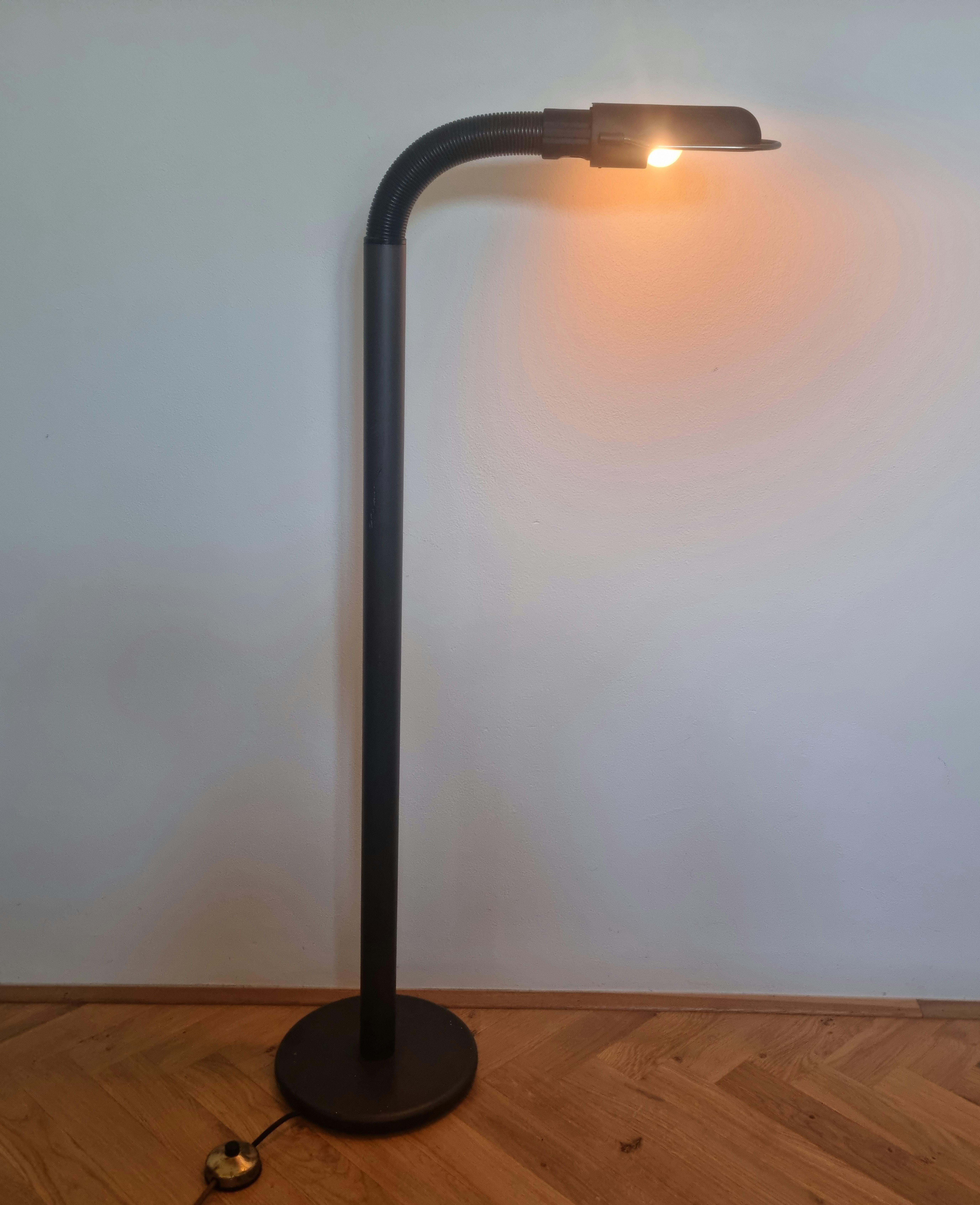 Late 20th Century Mid Century Floor Lamp Elbow, Targetti Sankey, Italy, 1970s For Sale