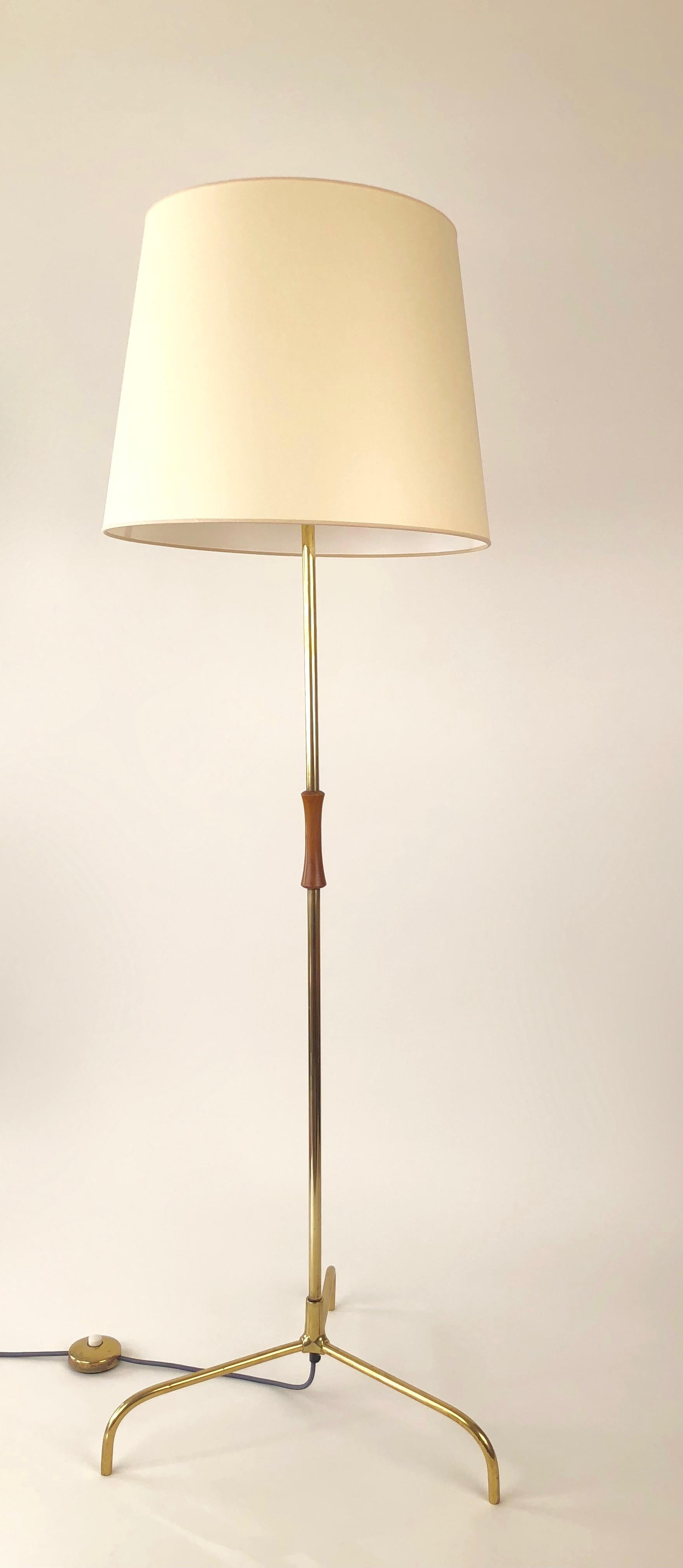 Mid-Century Modern Tripod Floor Lamp, Model 2003 , J.T. Kalmar, 1950's For Sale