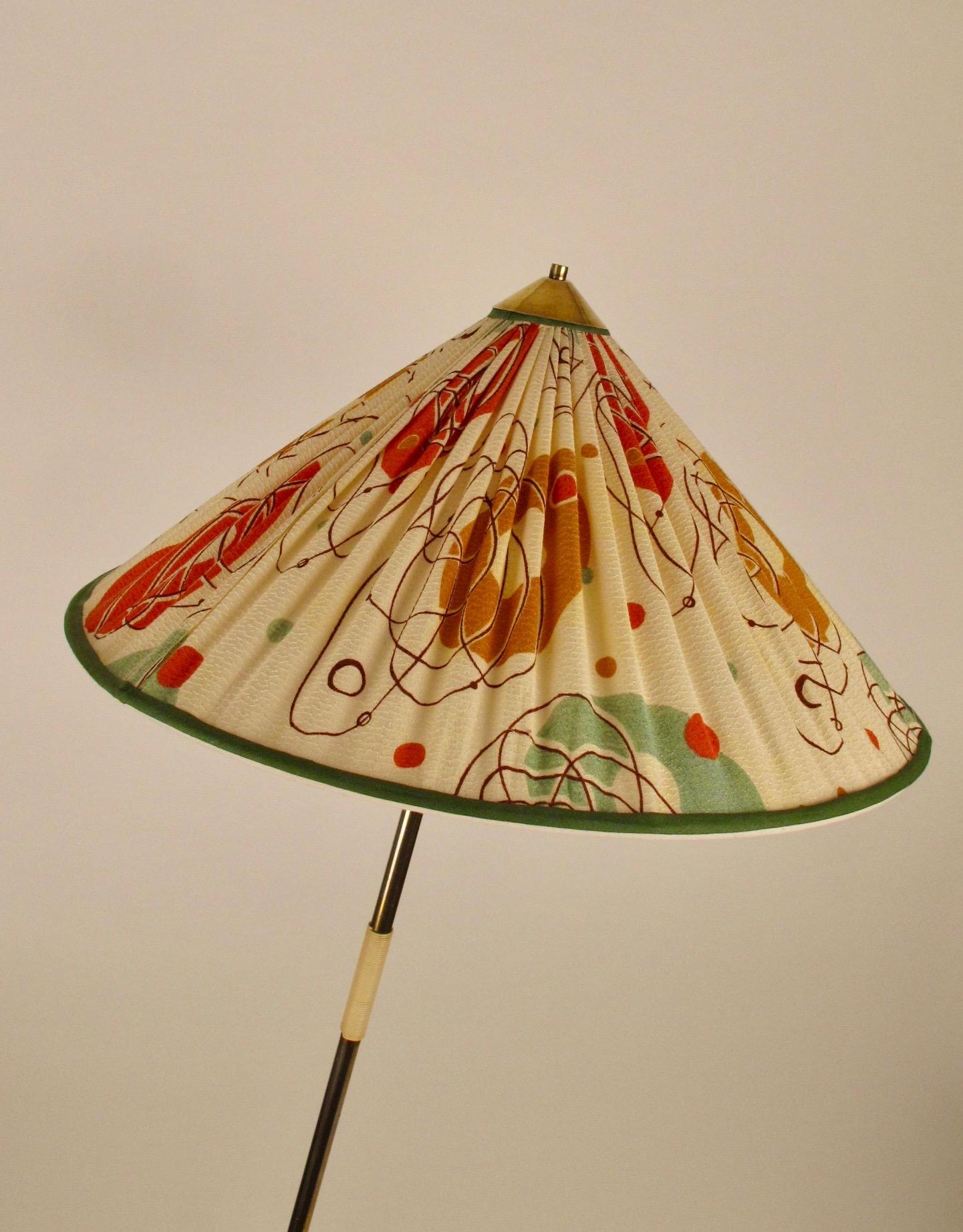 Plated Mid Century Floor Lamp from Rupert Nikoll, Austria For Sale