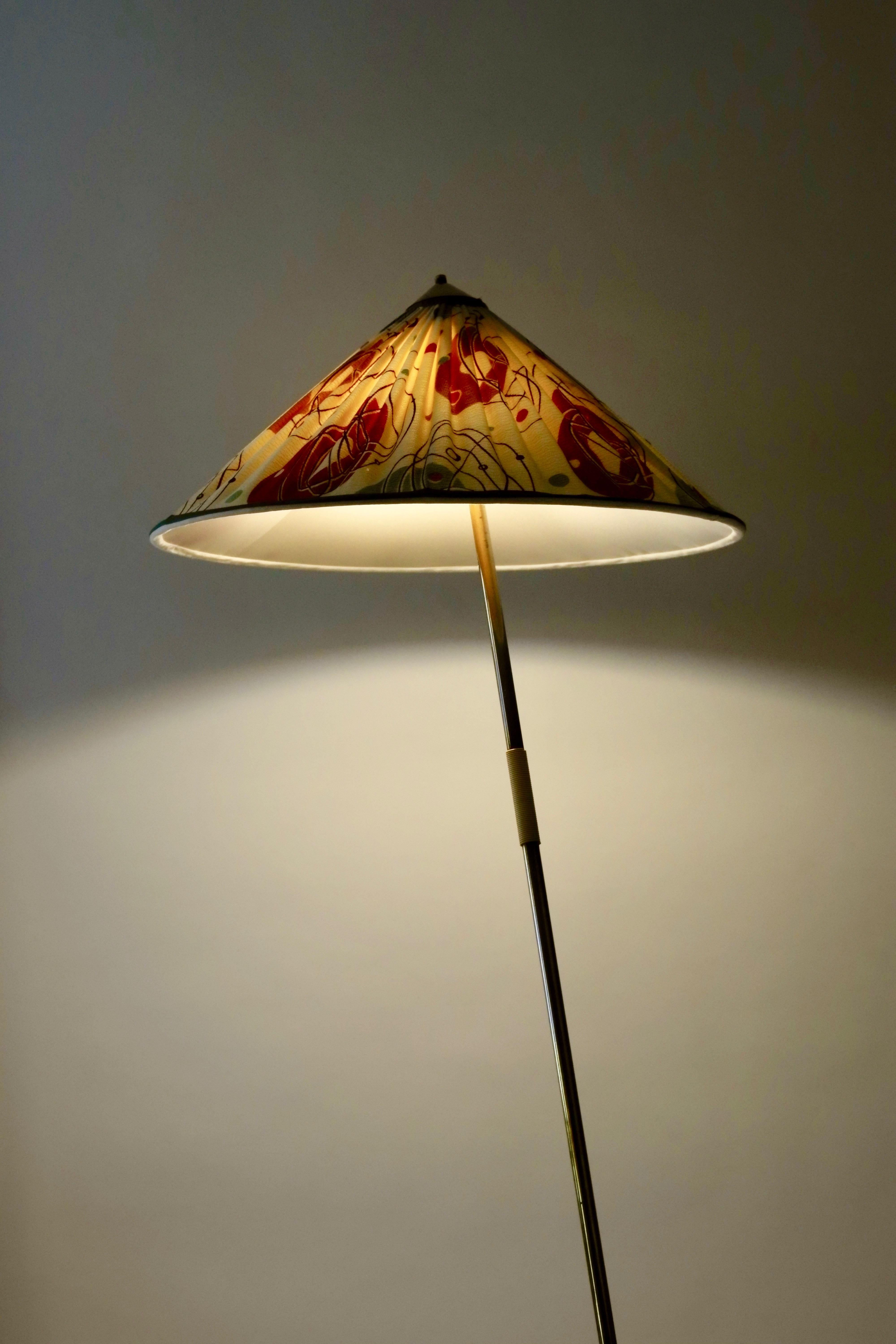 Mid Century Floor Lamp from Rupert Nikoll, Austria For Sale 1