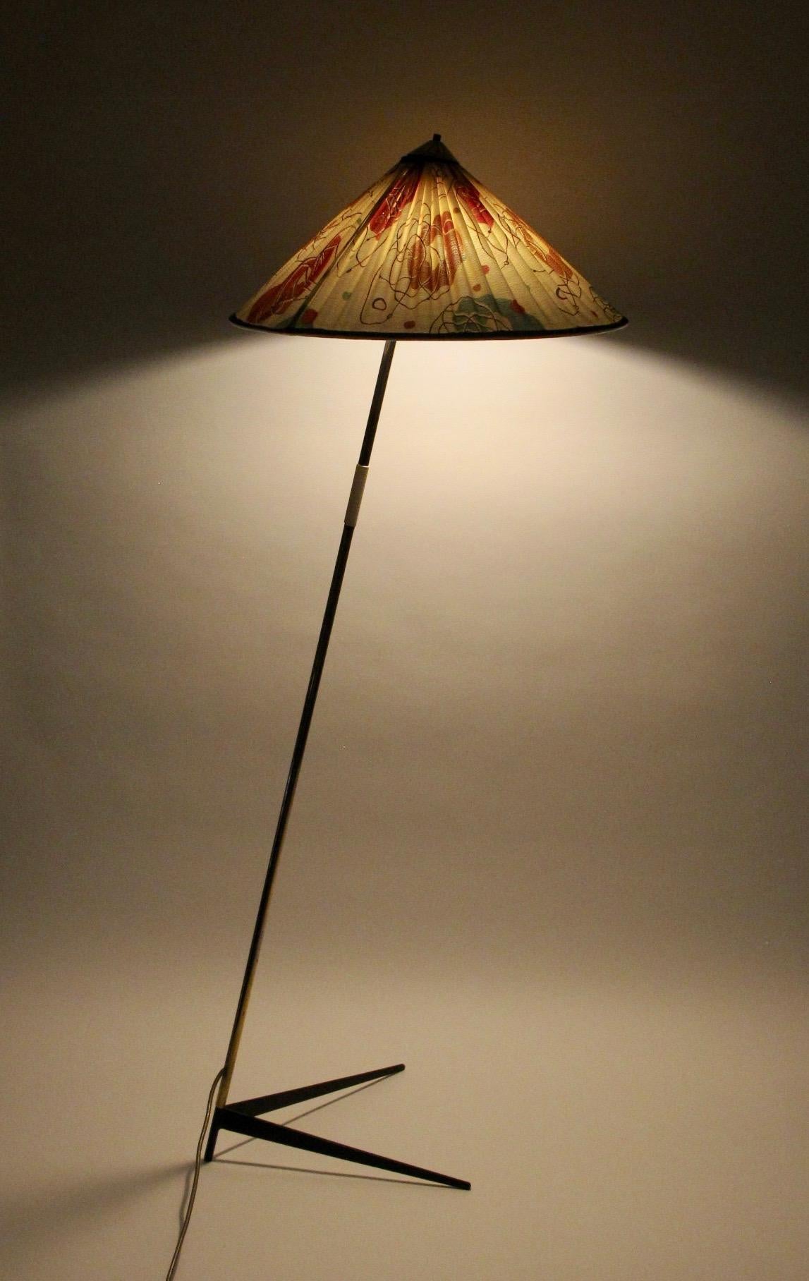 Mid Century Floor Lamp from Rupert Nikoll, Austria For Sale 2