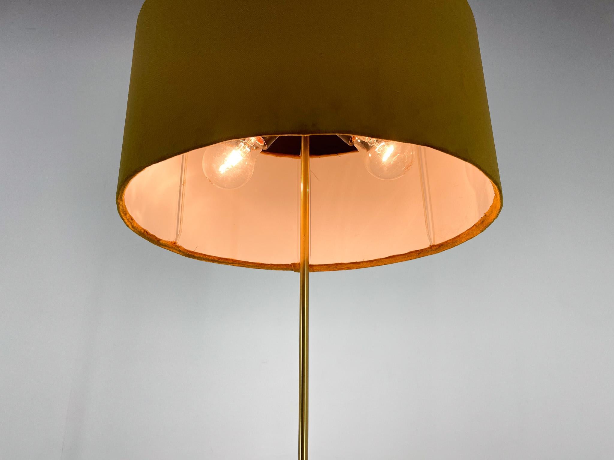 Mid Century Floor Lamp, Germany, 1970's, New Handmade Lampshade In Good Condition For Sale In Praha, CZ