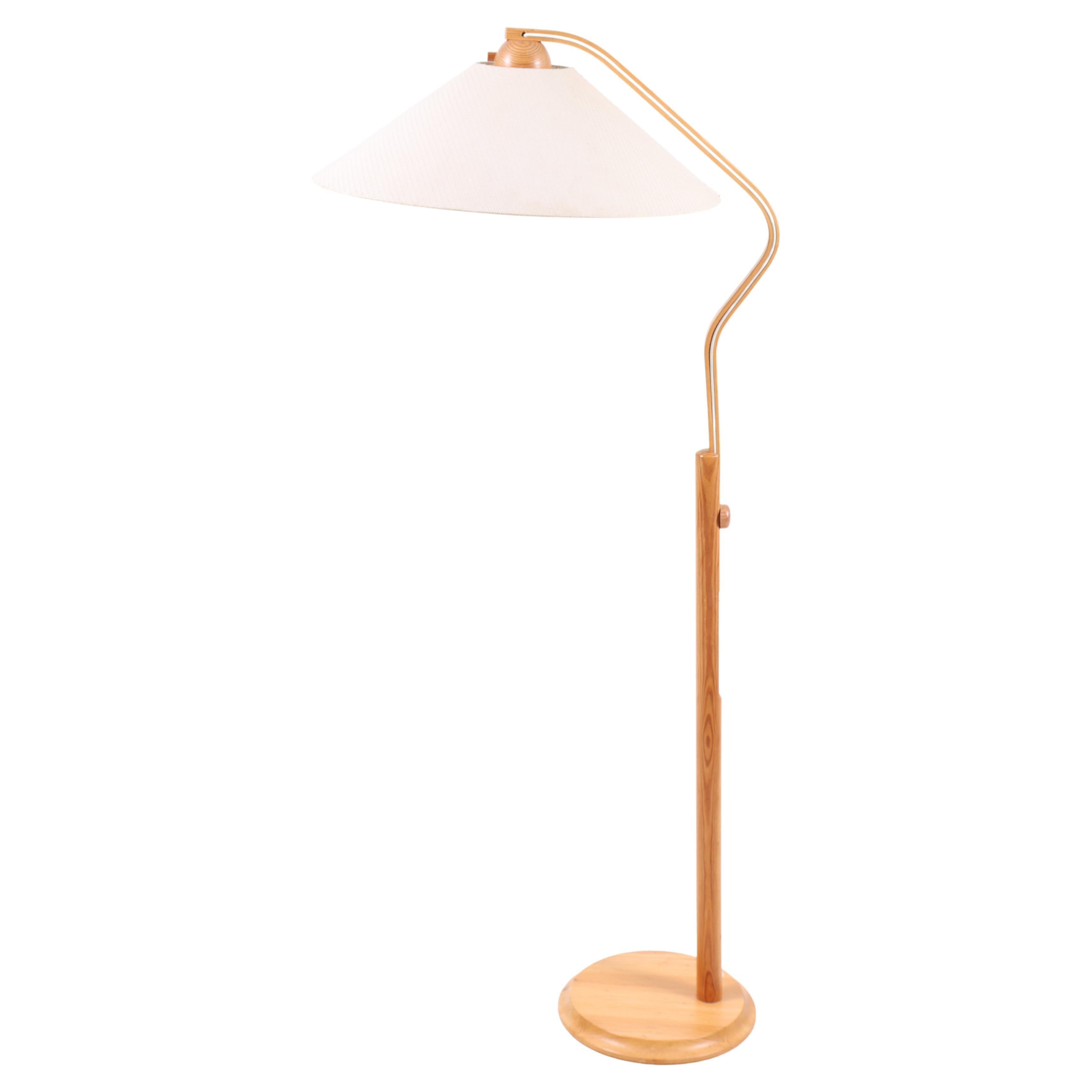 Mid-Century Floor Lamp in Pine, Made in Denmark, 1960s