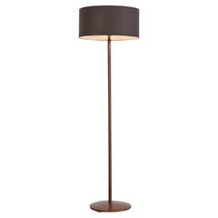 Mid Century Floor Lamp in Teak and Brass 1960s