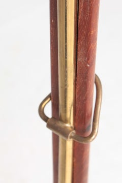 Midcentury Floor Lamp in Teak and Brass by Holm Sorensen, Danish Design, 1950s
