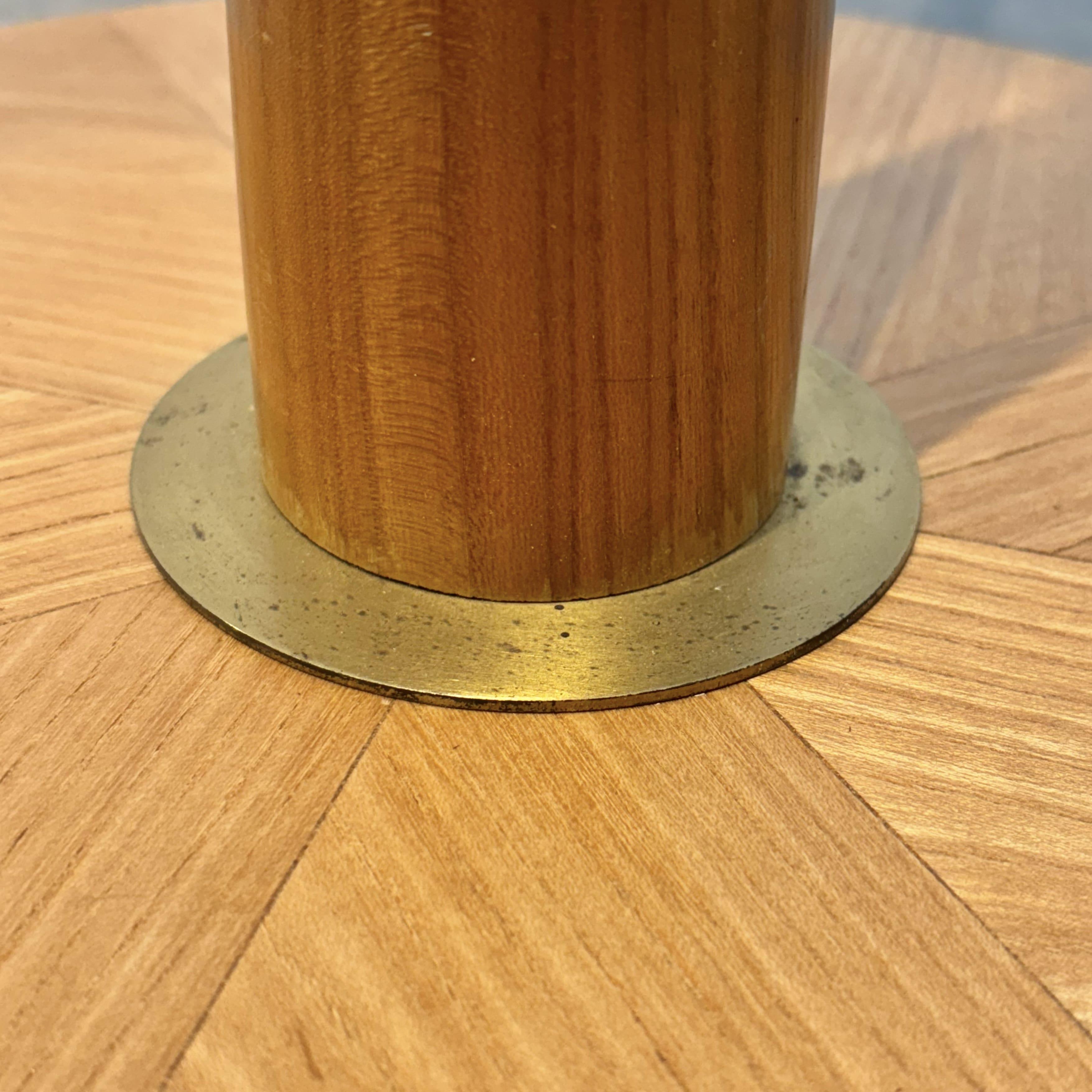 Lampadaire du milieu du siècle, Ivar Fransson, IWO, laiton et bouleau, Suède moderne, années 1940 en vente 2