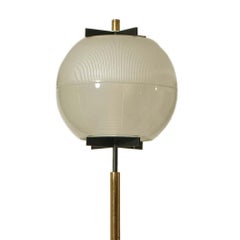 1960s Floor Lamp Globe Shade on a Marble Base Attributed to Ignazio Gardella
