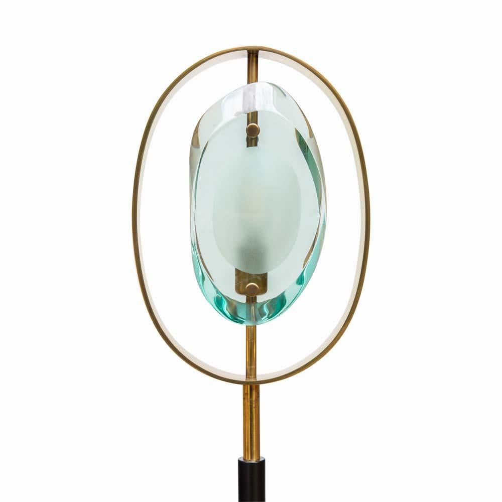 Metal Mid Century Floor Lamp Model 2020 Italian Design by Max Ingrand for Fontana Arte