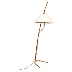 Mid-Century Floor Lamp Model 2076 "Dornstab" by J.T Kalmar,  Austria, 1950s