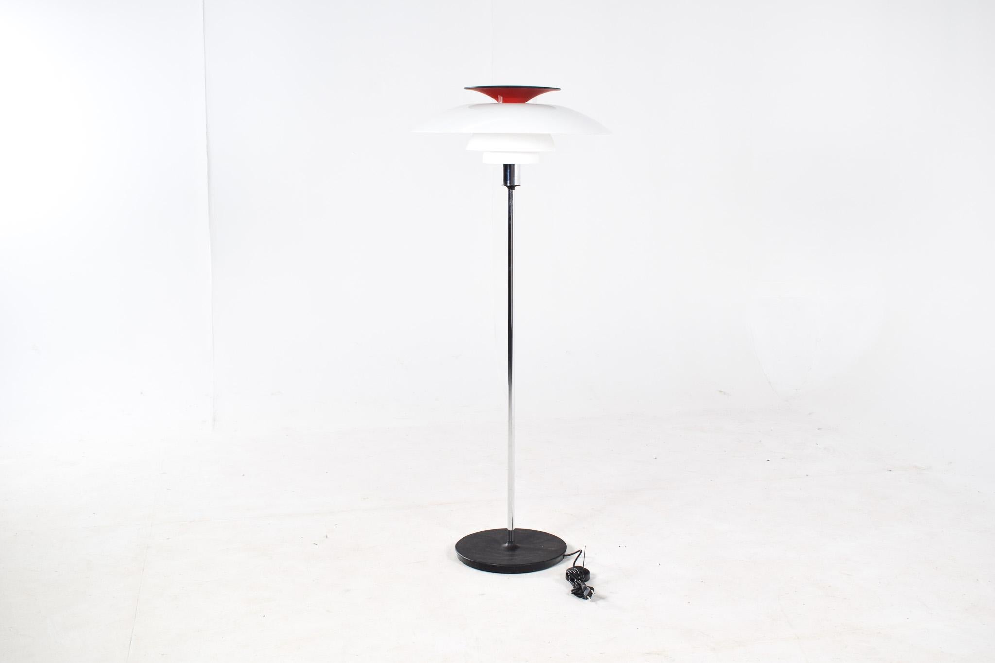 Mid-Century Modern Midcentury Floor Lamp PH 80 by Poul Henningsen for Louis Poulsen For Sale