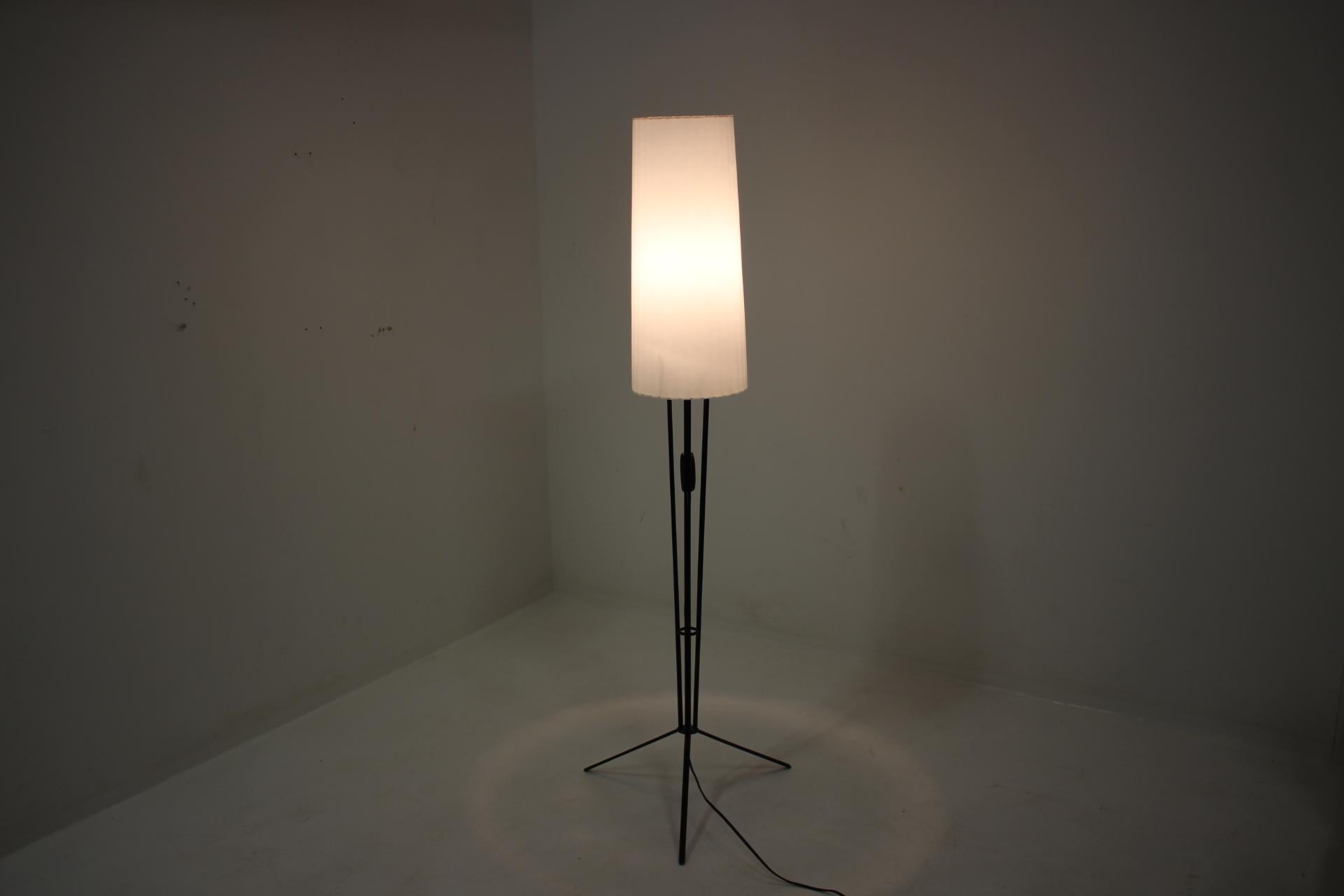 Metal Midcentury Floor Lamp/Pokrok Žilina, 1960s