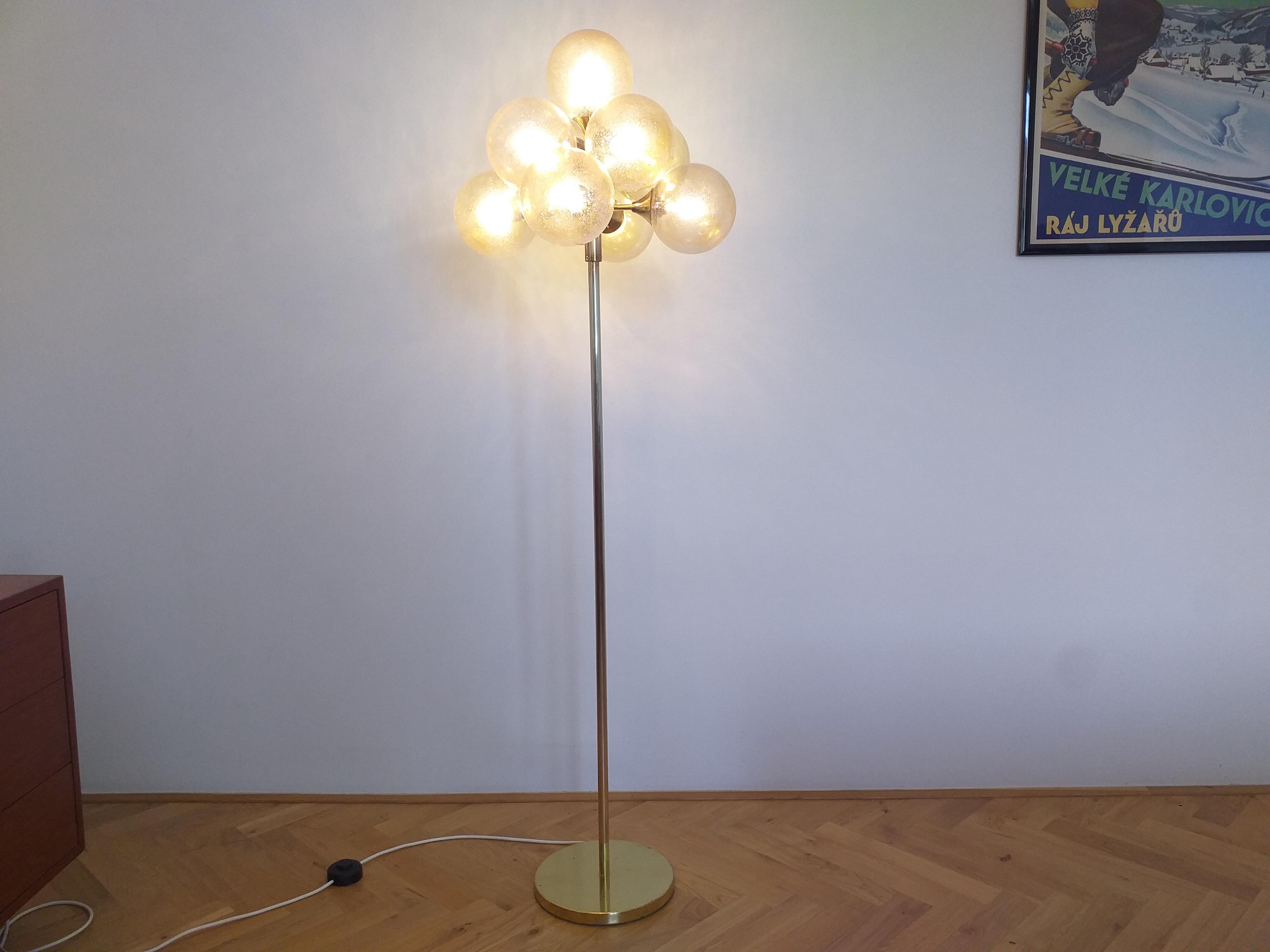 Mid Century Floor Lamp Sputnik, Germany, 1970s For Sale 6