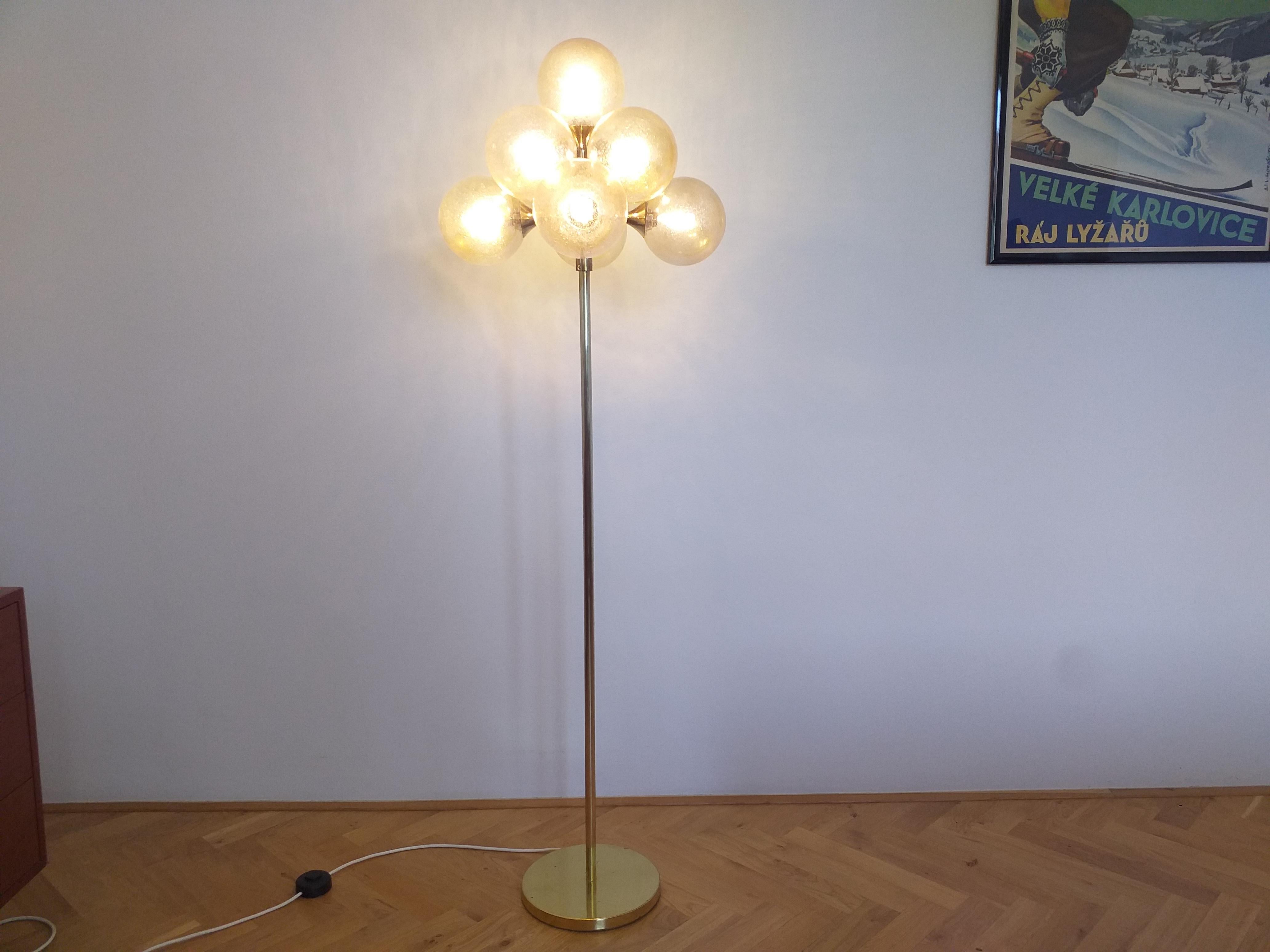 Mid Century Floor Lamp Sputnik, Germany, 1970s For Sale 7