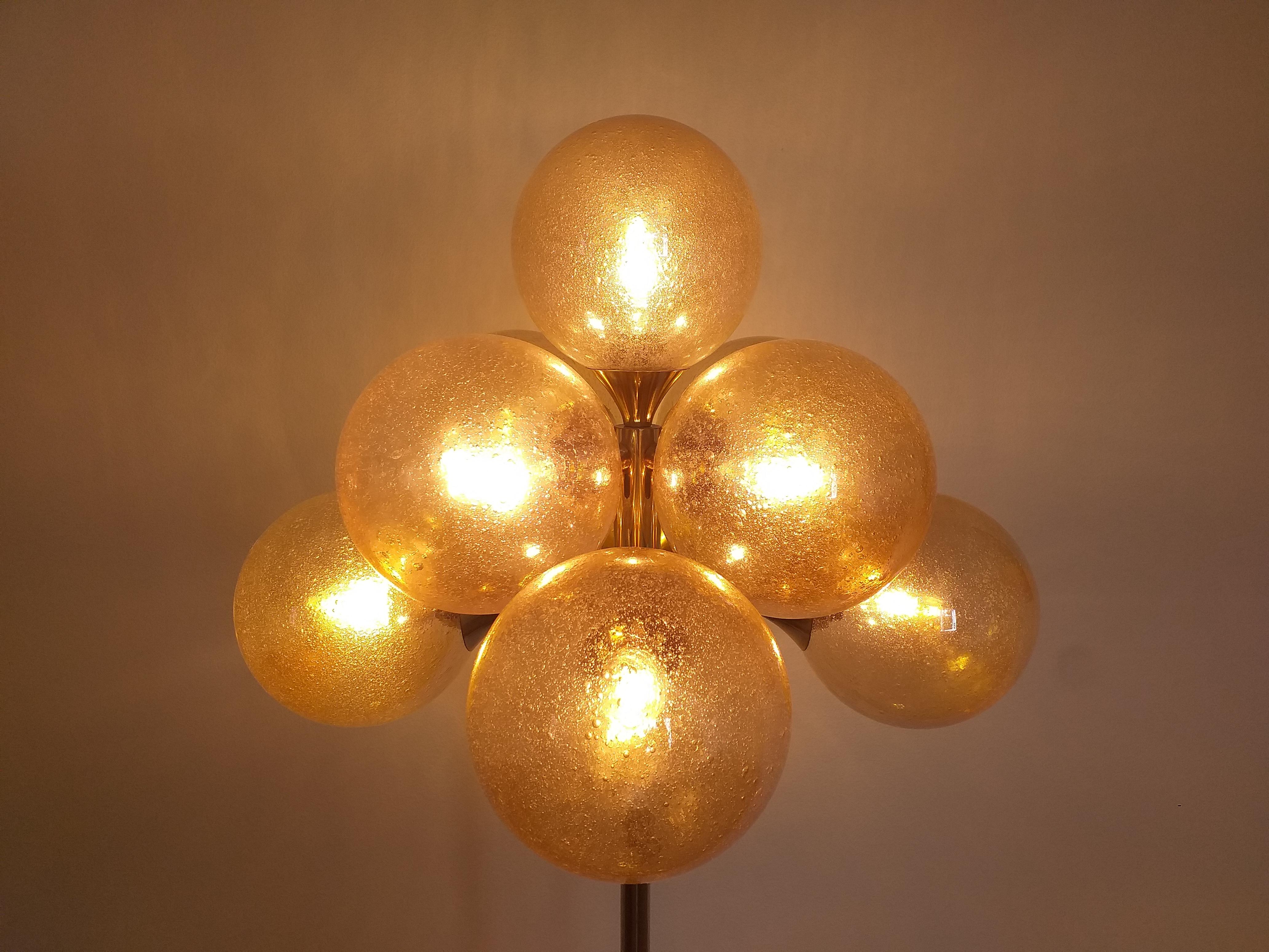 Mid Century Floor Lamp Sputnik, Germany, 1970s For Sale 9
