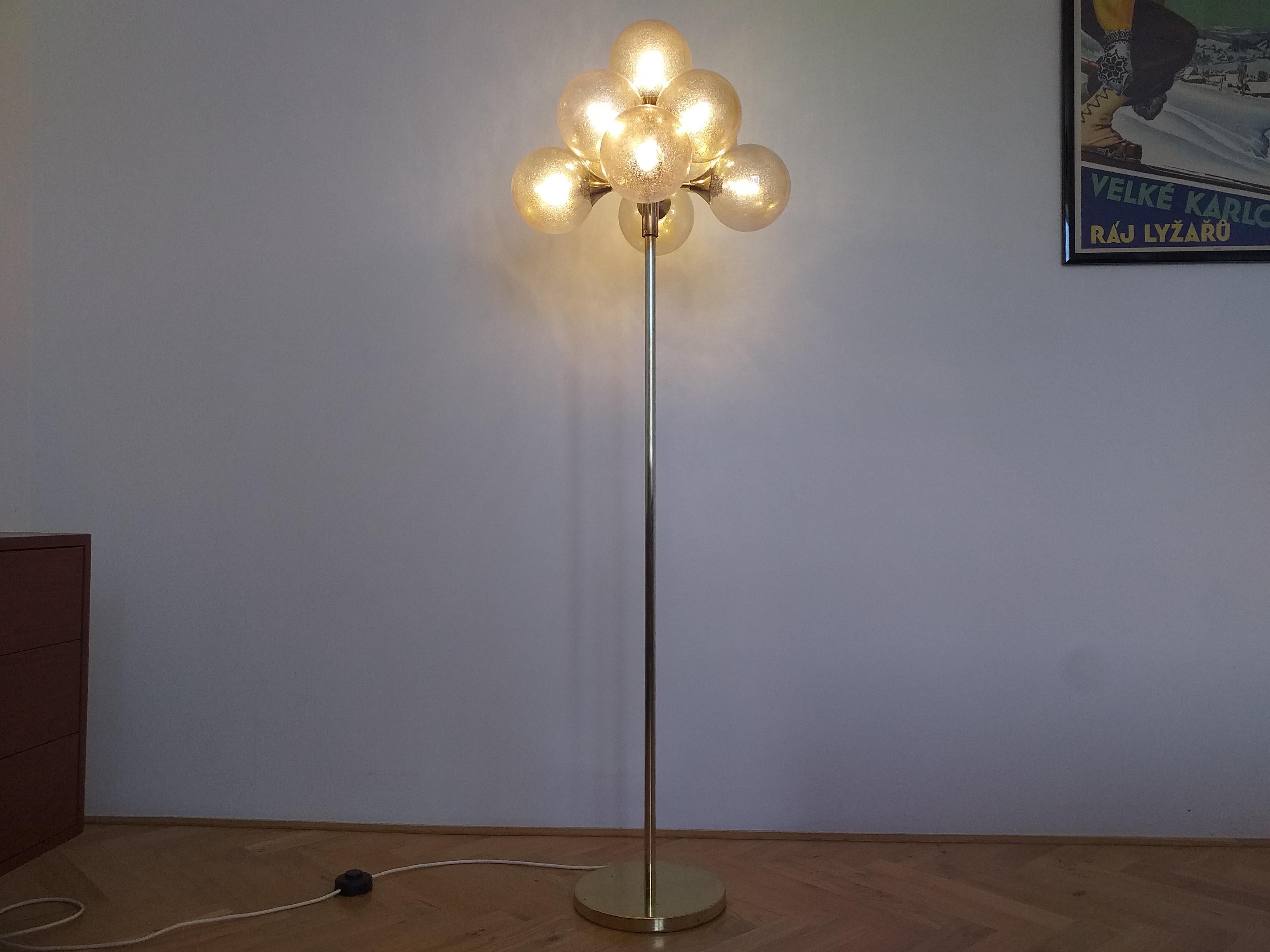 Mid Century Floor Lamp Sputnik, Germany, 1970s For Sale 11