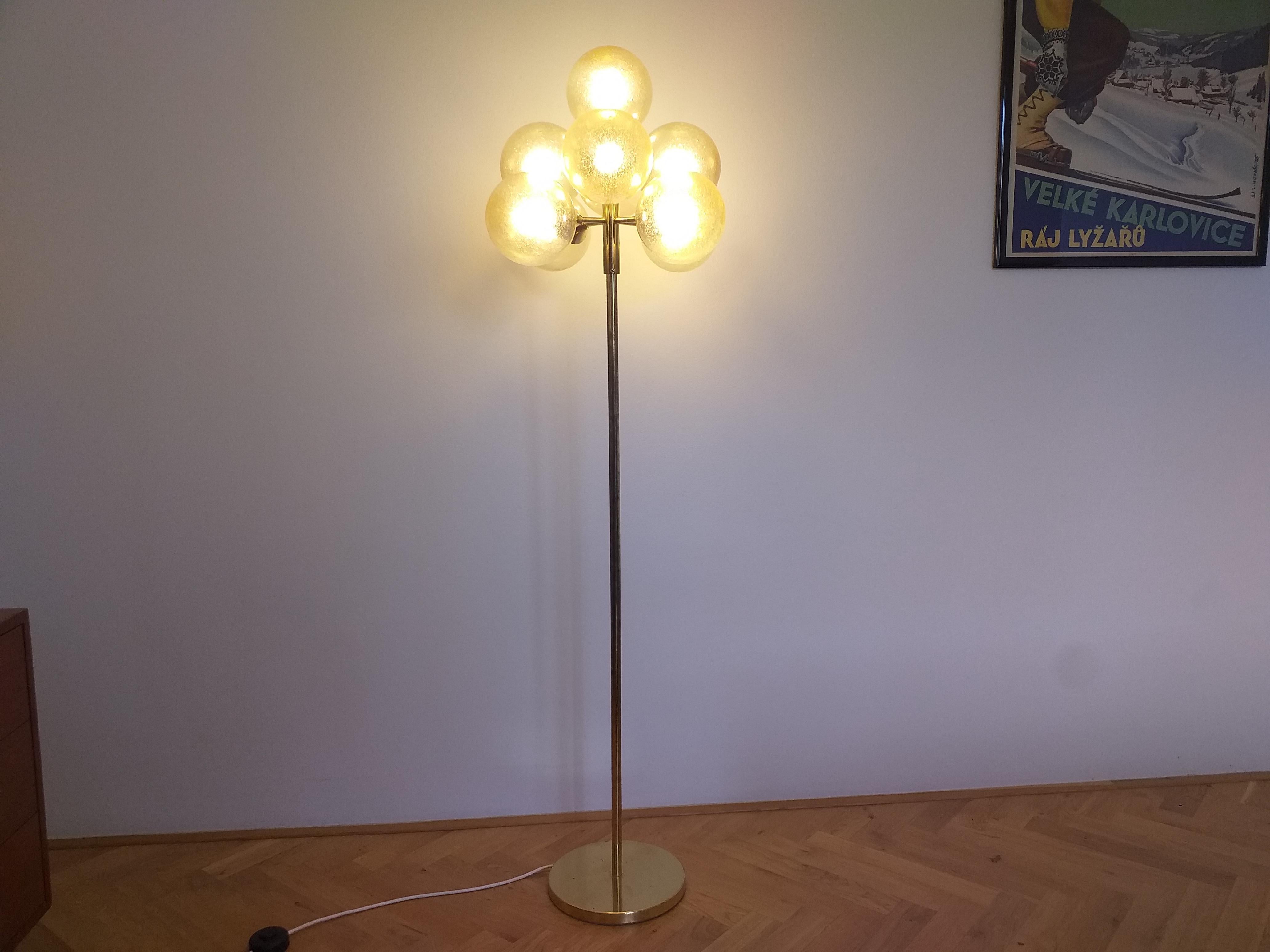 Mid Century Floor Lamp Sputnik, Germany, 1970s In Good Condition For Sale In Praha, CZ