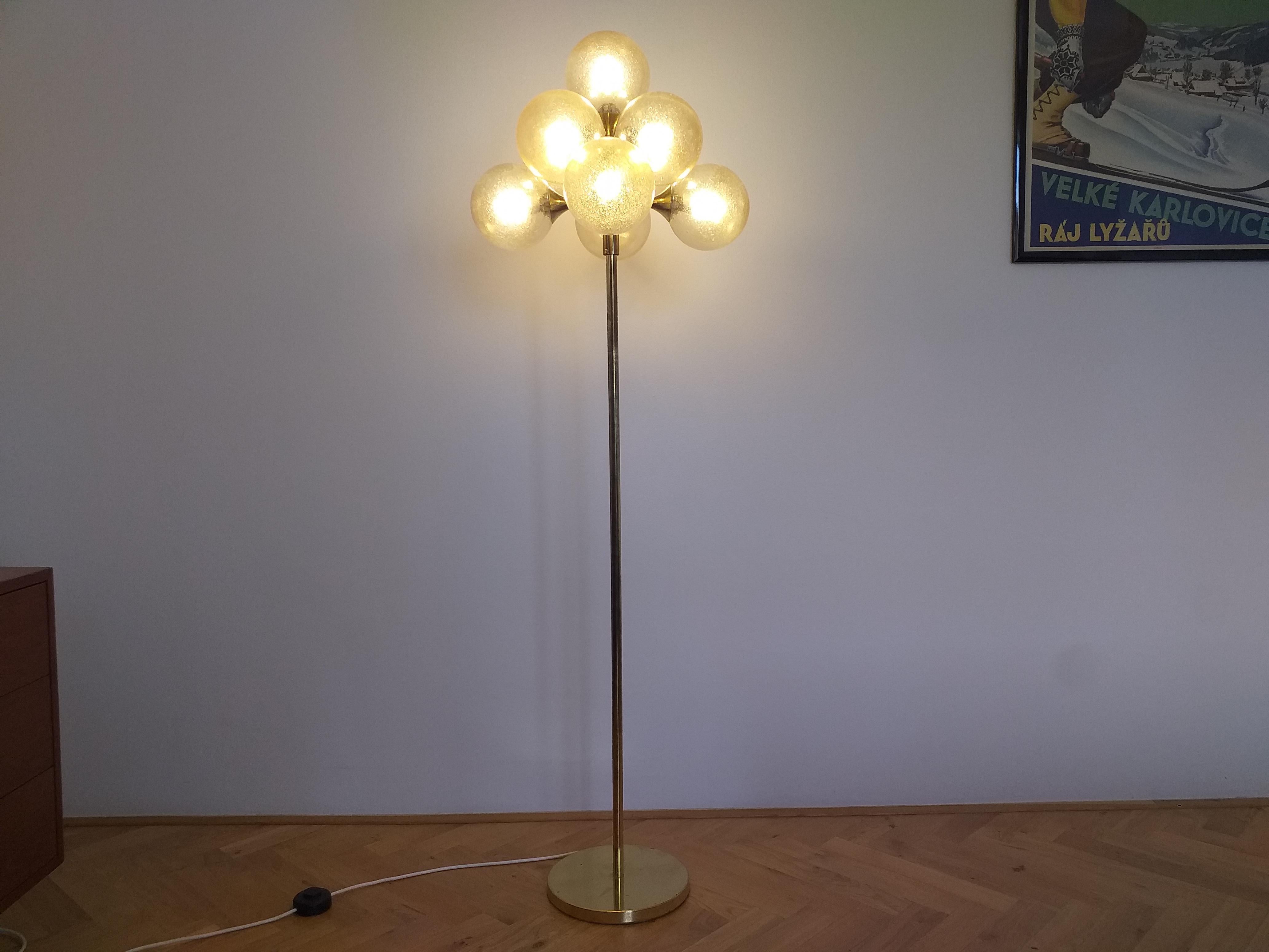 Mid Century Floor Lamp Sputnik, Germany, 1970s For Sale 1