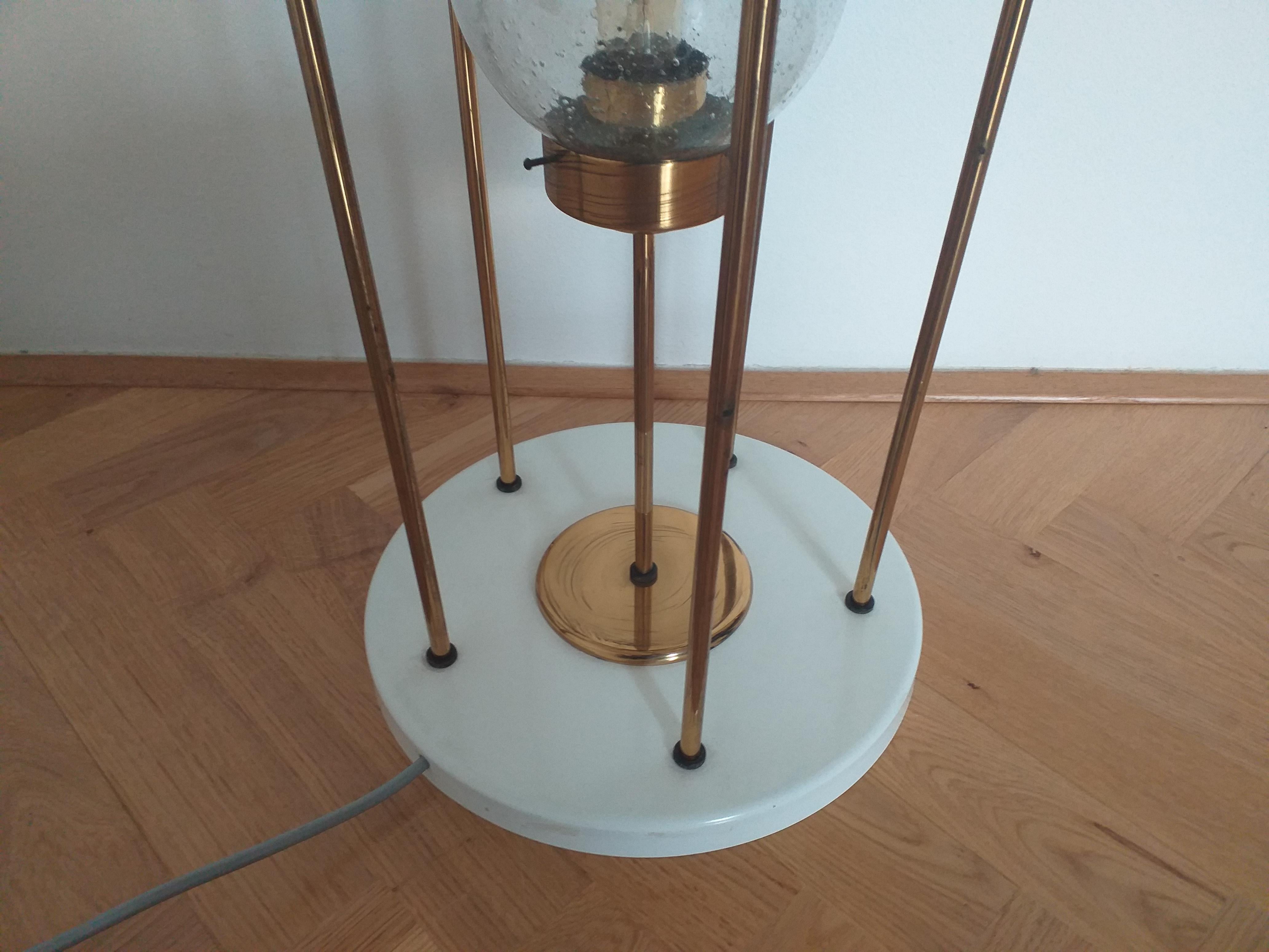 Czech Midcentury Floor Lamp Sputnik, Kamenicky Senov, 1970s For Sale