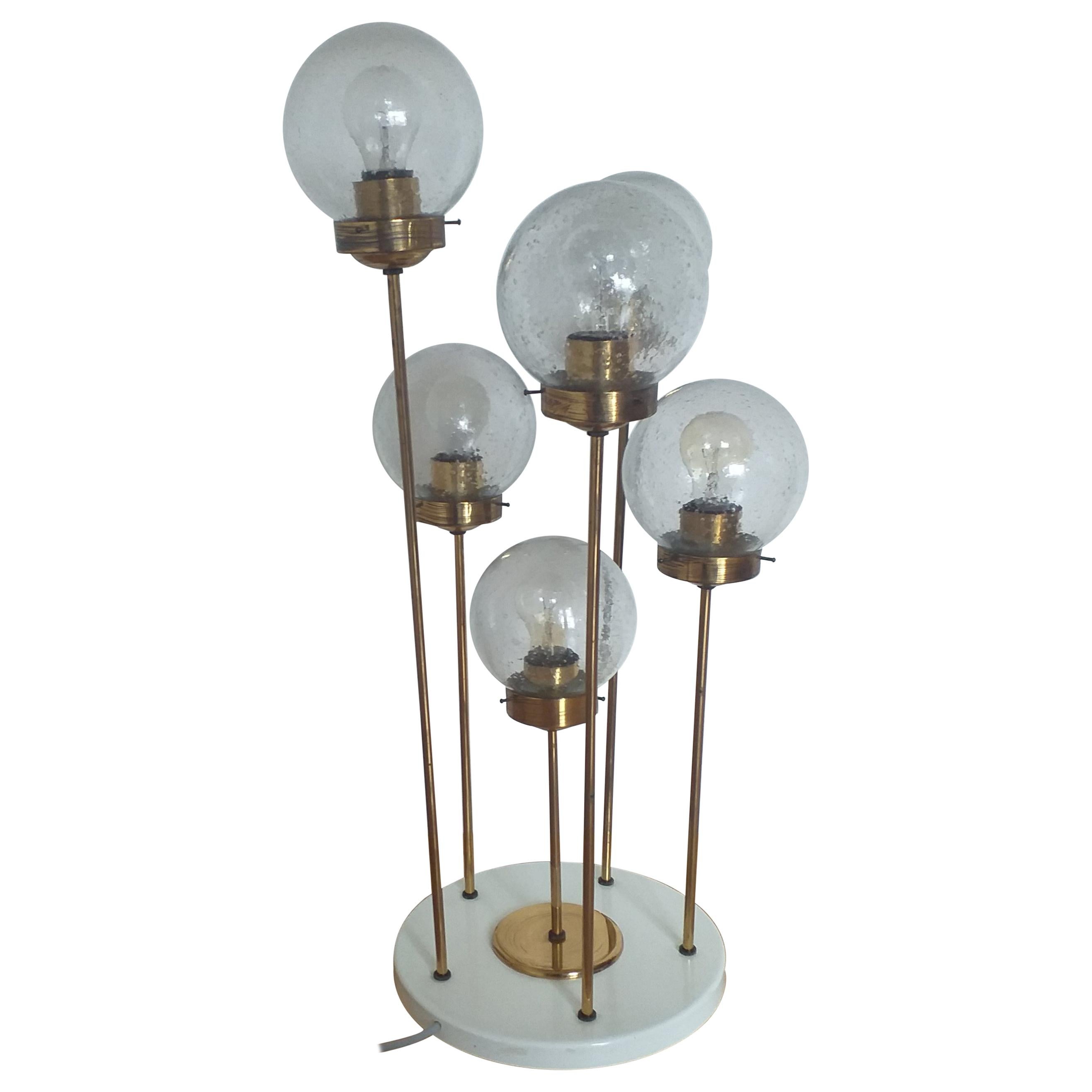 Midcentury Floor Lamp Sputnik, Kamenicky Senov, 1970s For Sale