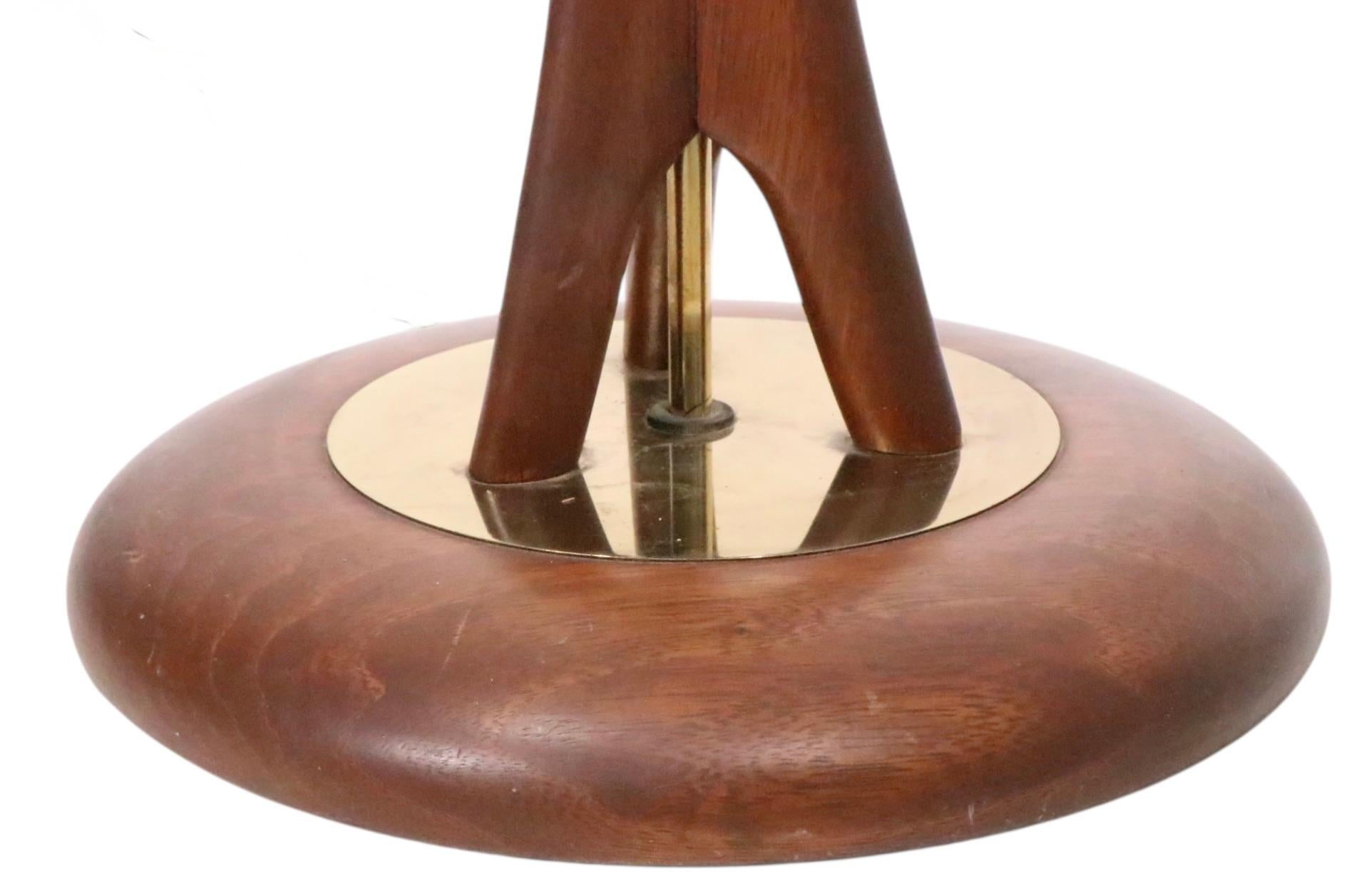 Mid Century Floor Lamp Torchere Model 1525 by Arthur Jacobs for Modeline c 1950s For Sale 9