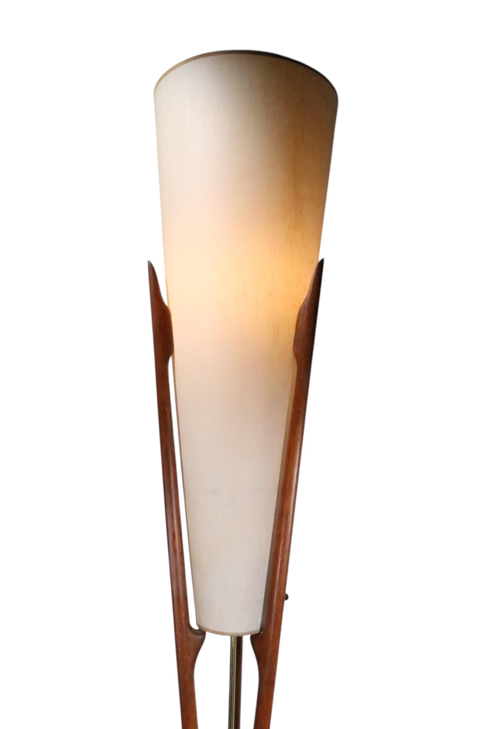 Mid-Century Modern Mid Century Floor Lamp Torchere Model 1525 by Arthur Jacobs for Modeline c 1950s For Sale