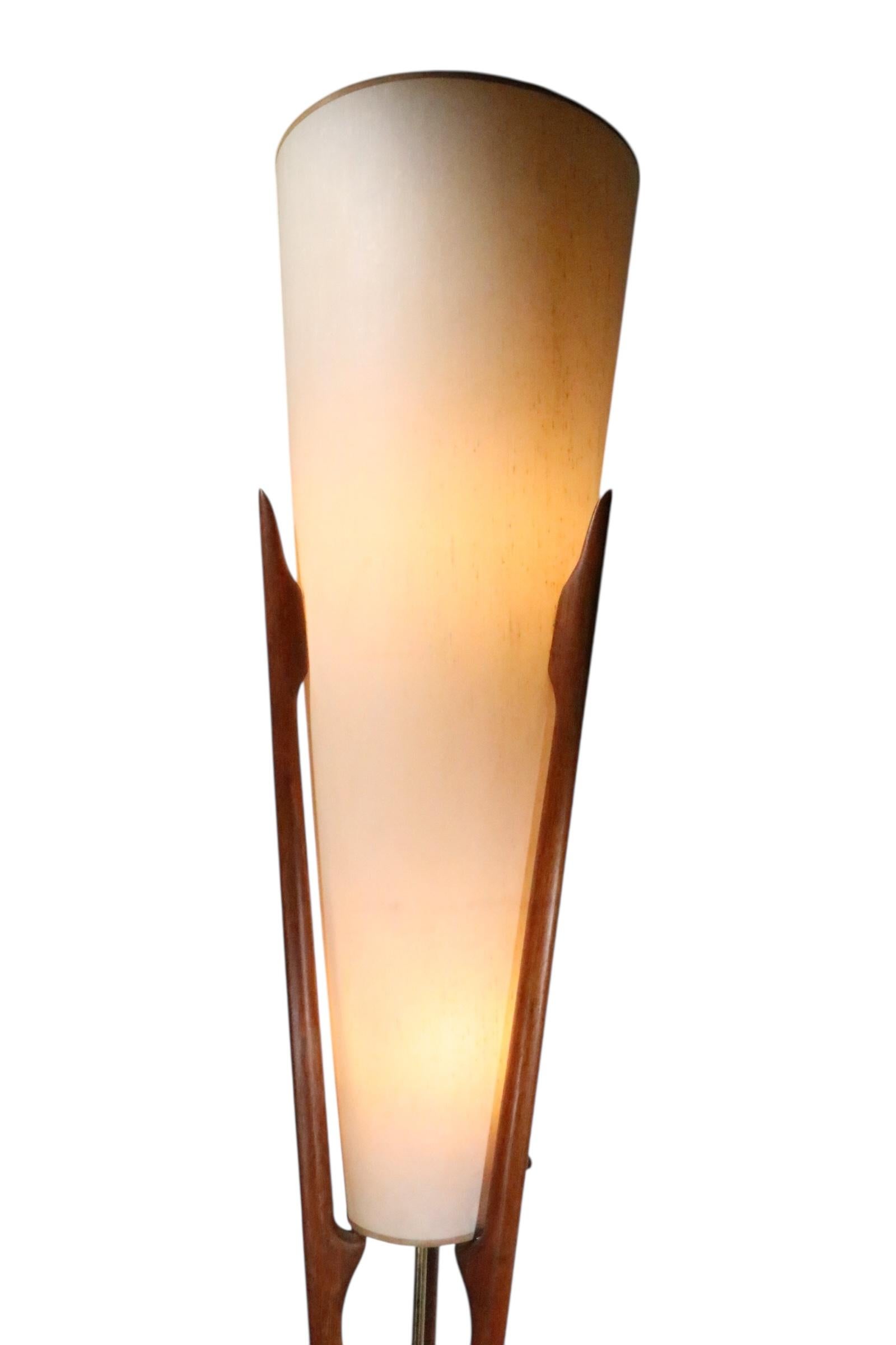 American Mid Century Floor Lamp Torchere Model 1525 by Arthur Jacobs for Modeline c 1950s For Sale