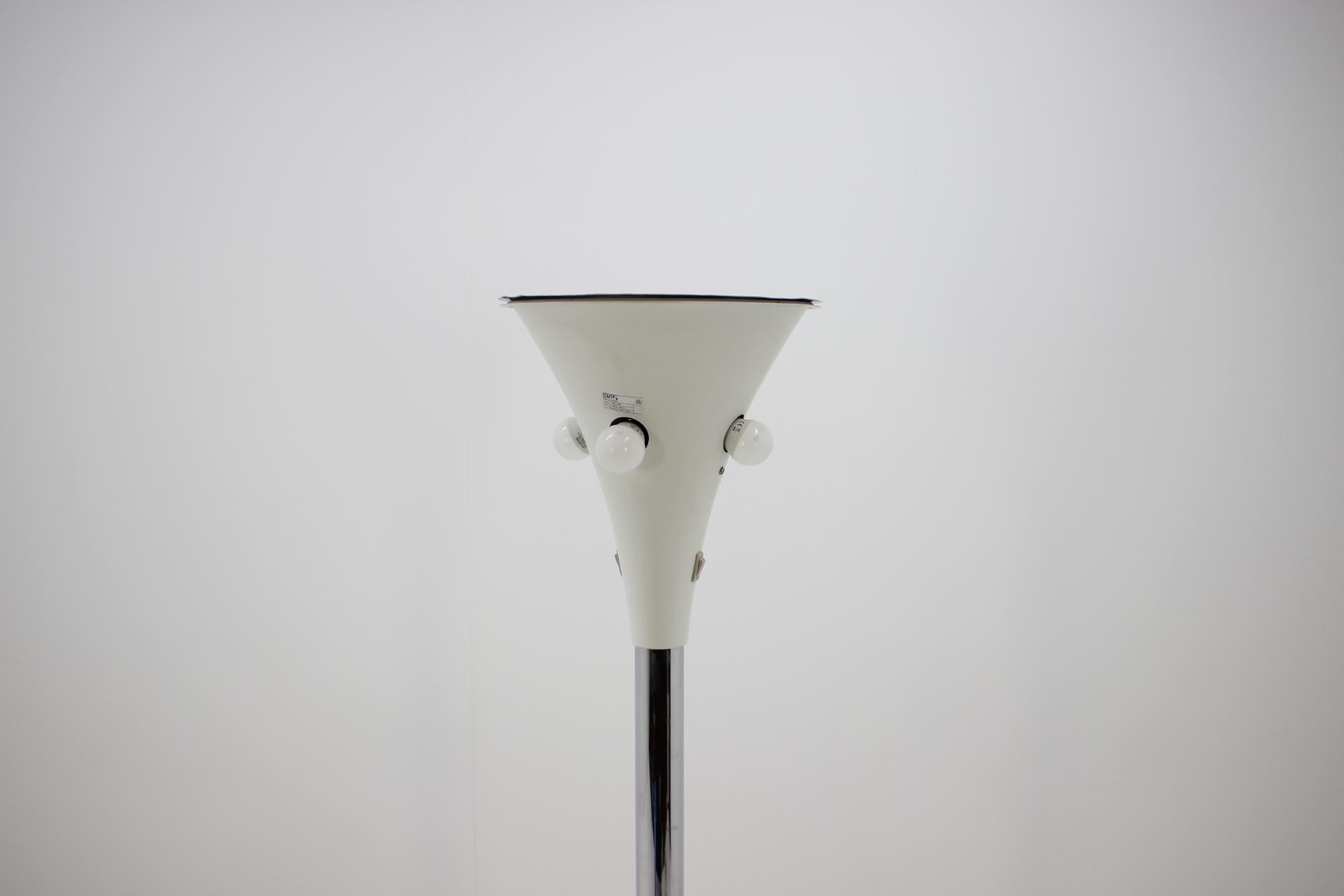 Late 20th Century Midcentury Floor Lamp, Uplighter, Staff, 1970s For Sale