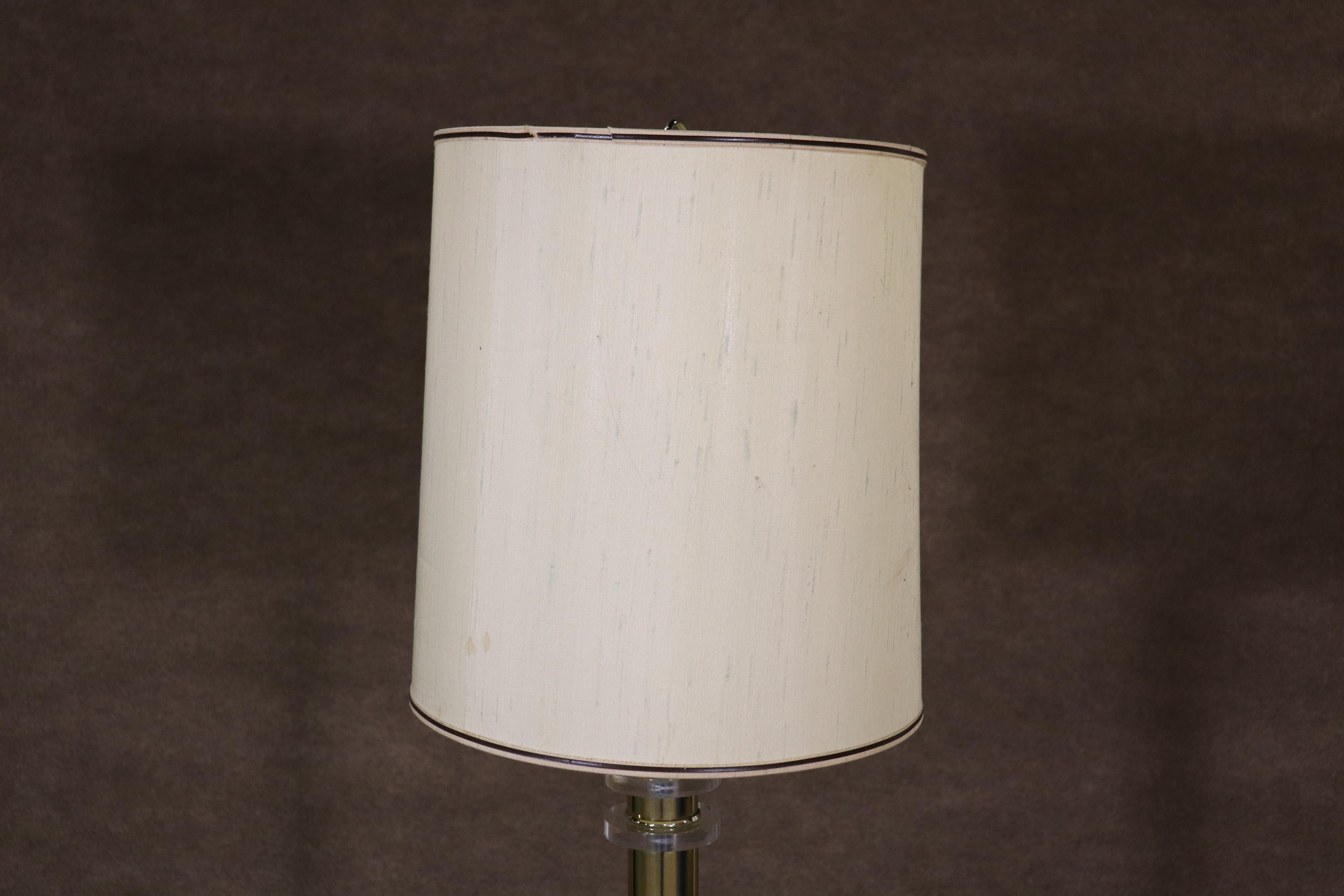 20th Century Mid-Century Floor Lamp w/ Table For Sale