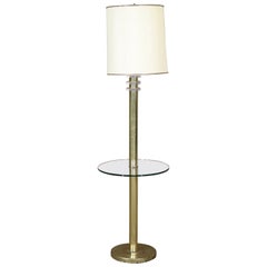 Lampada da terra con tavolo di metà secolo