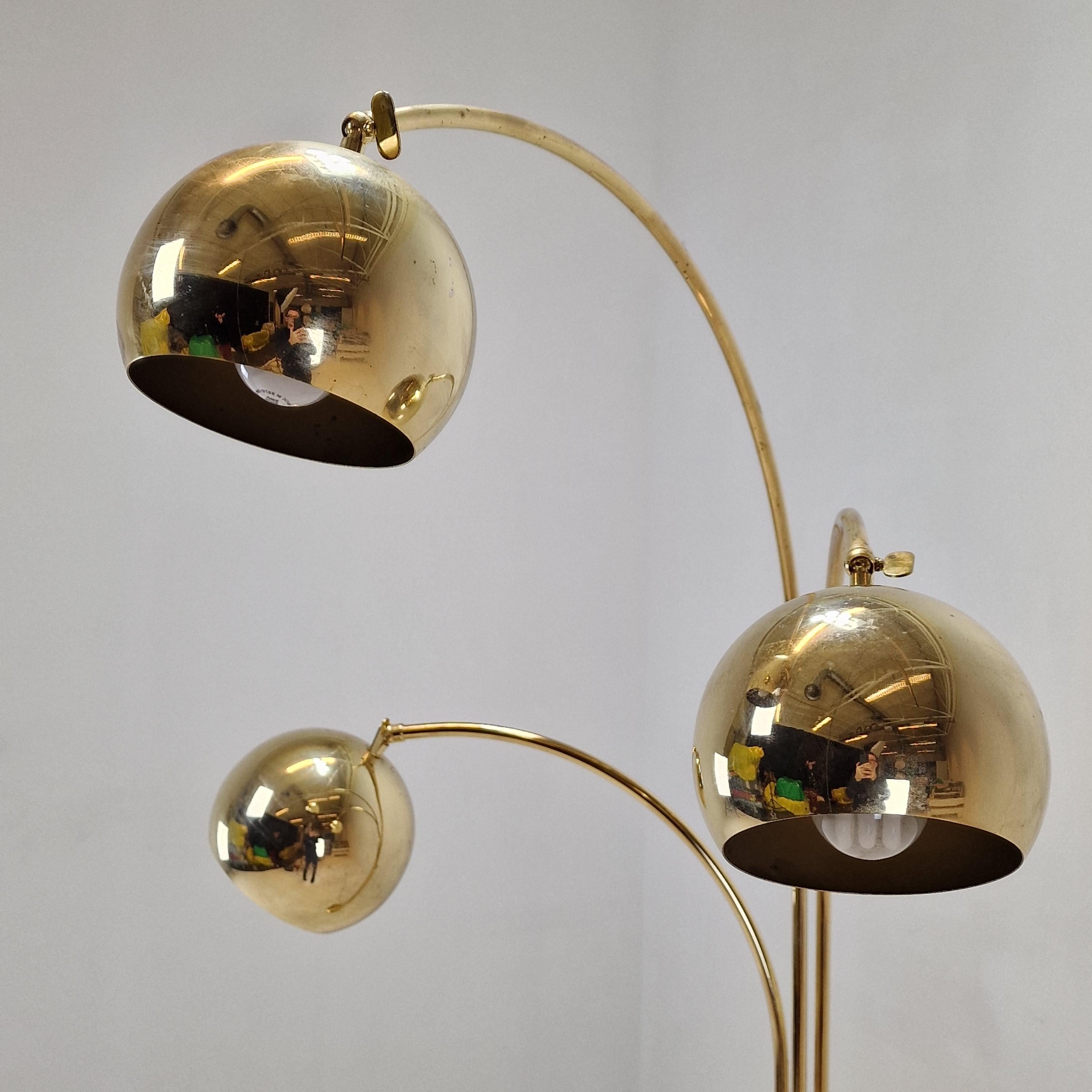 Mid Century Floor Lamp With Brass, Germany 1970's For Sale 7