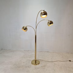 Mid Century Floor Lamp With Brass, Germany 1970's