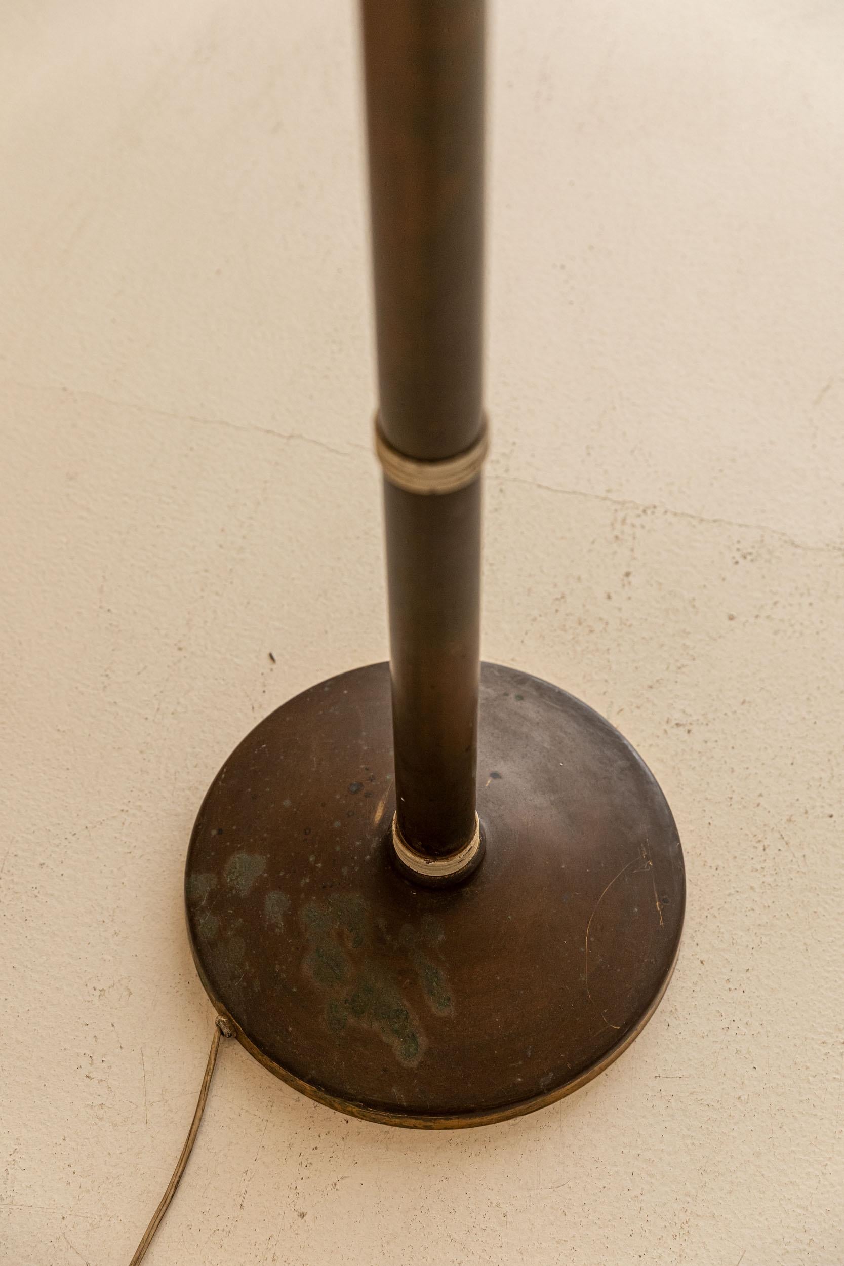 Brass Mid Century Floor Lamp with Candelabra Arms from the '40s For Sale