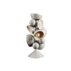 Mid Century Floor Lamp with Iconic Eyeball Shades in Brass and  Lacquered Gloss